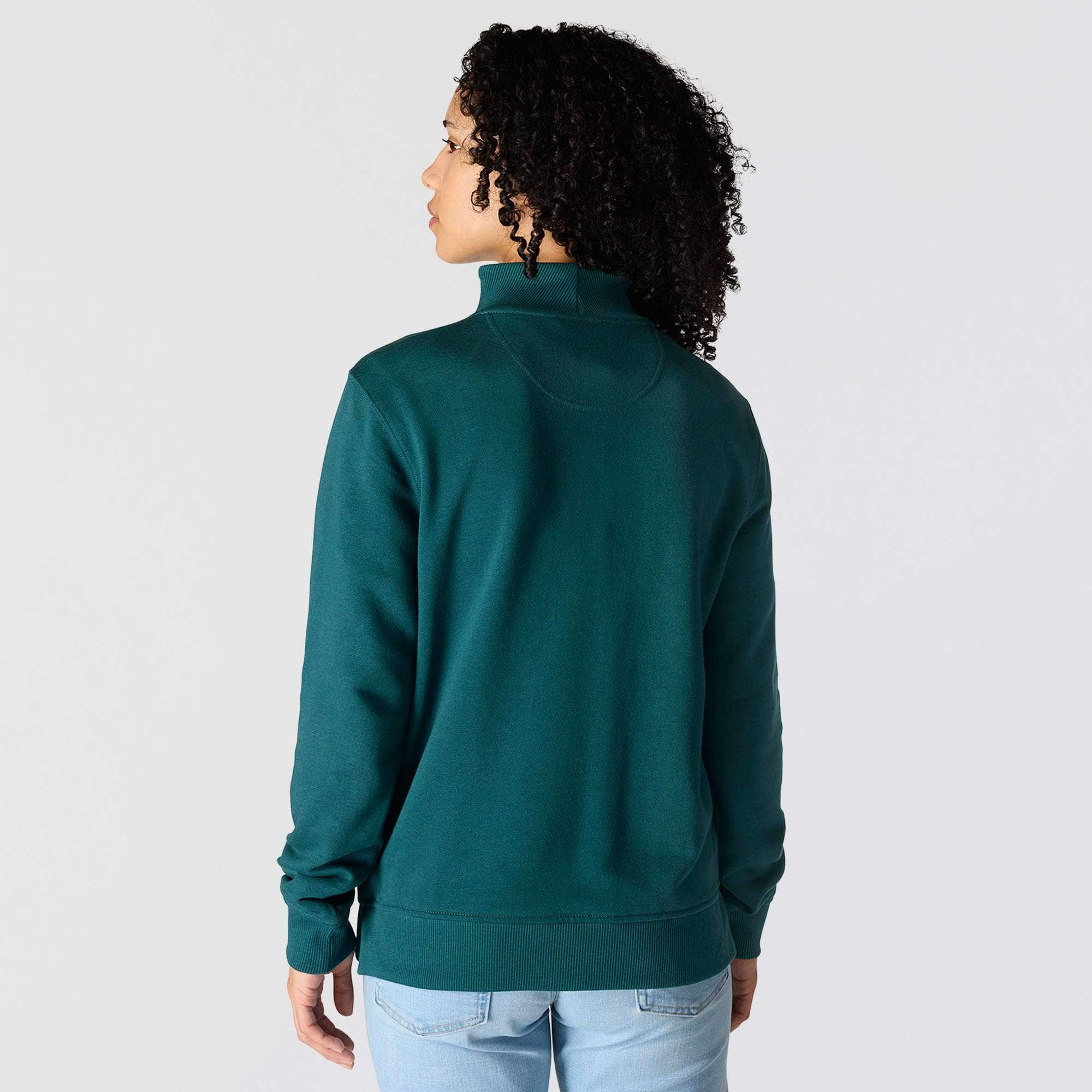 Women's lightweight tencel half-zip pullover sweatshirt