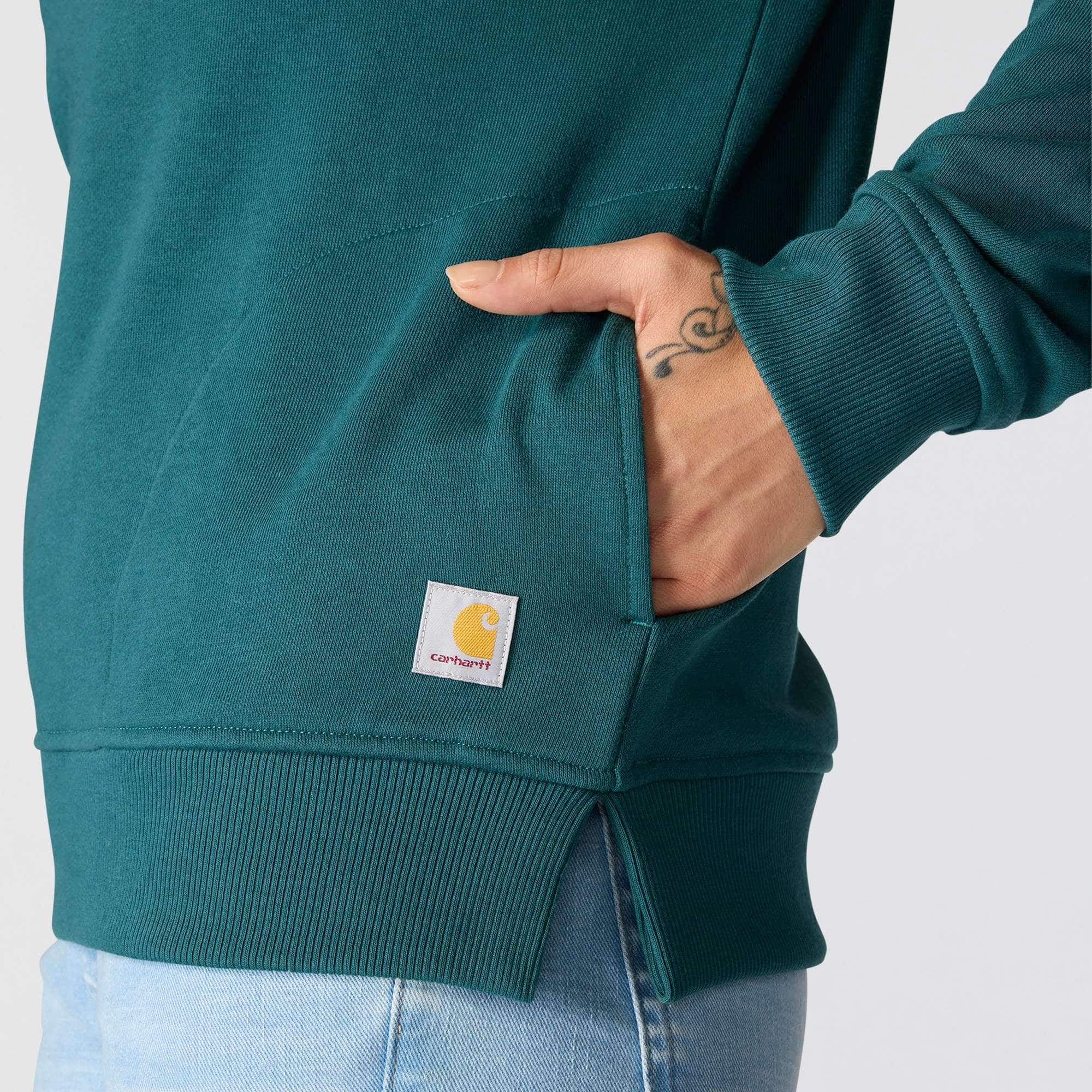 Women's lightweight tencel half-zip pullover sweatshirt