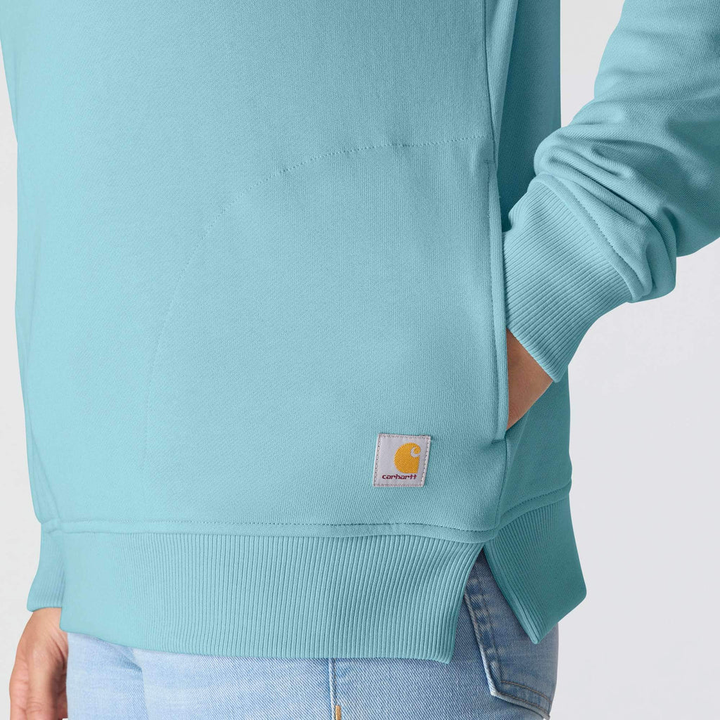 Women's lightweight tencel half-zip pullover sweatshirt