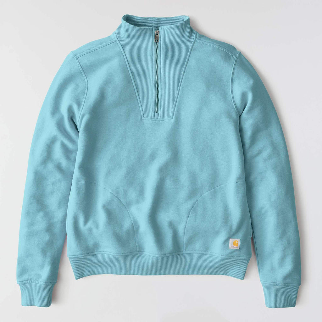 Women's lightweight tencel half-zip pullover sweatshirt