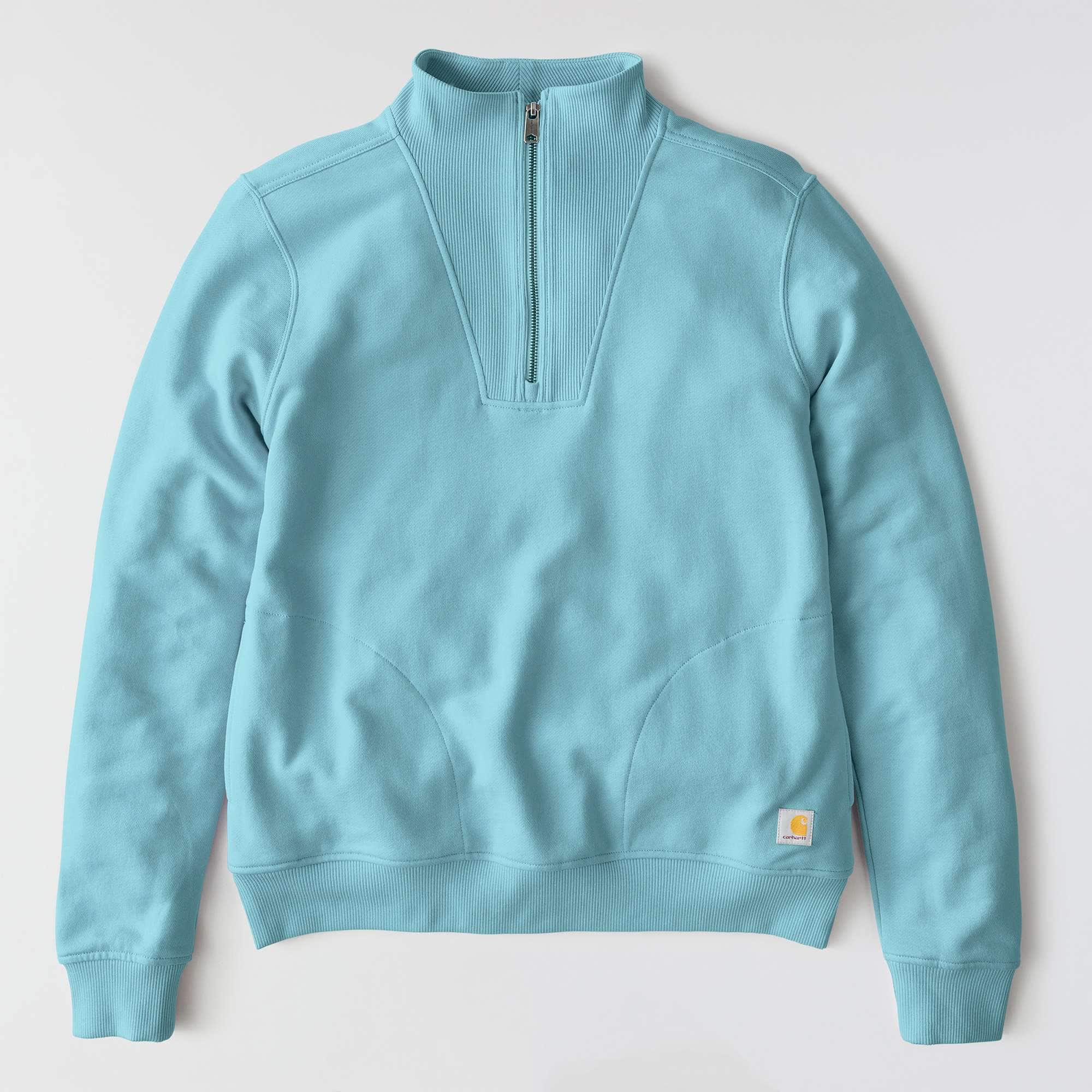 Women's lightweight tencel half-zip pullover sweatshirt