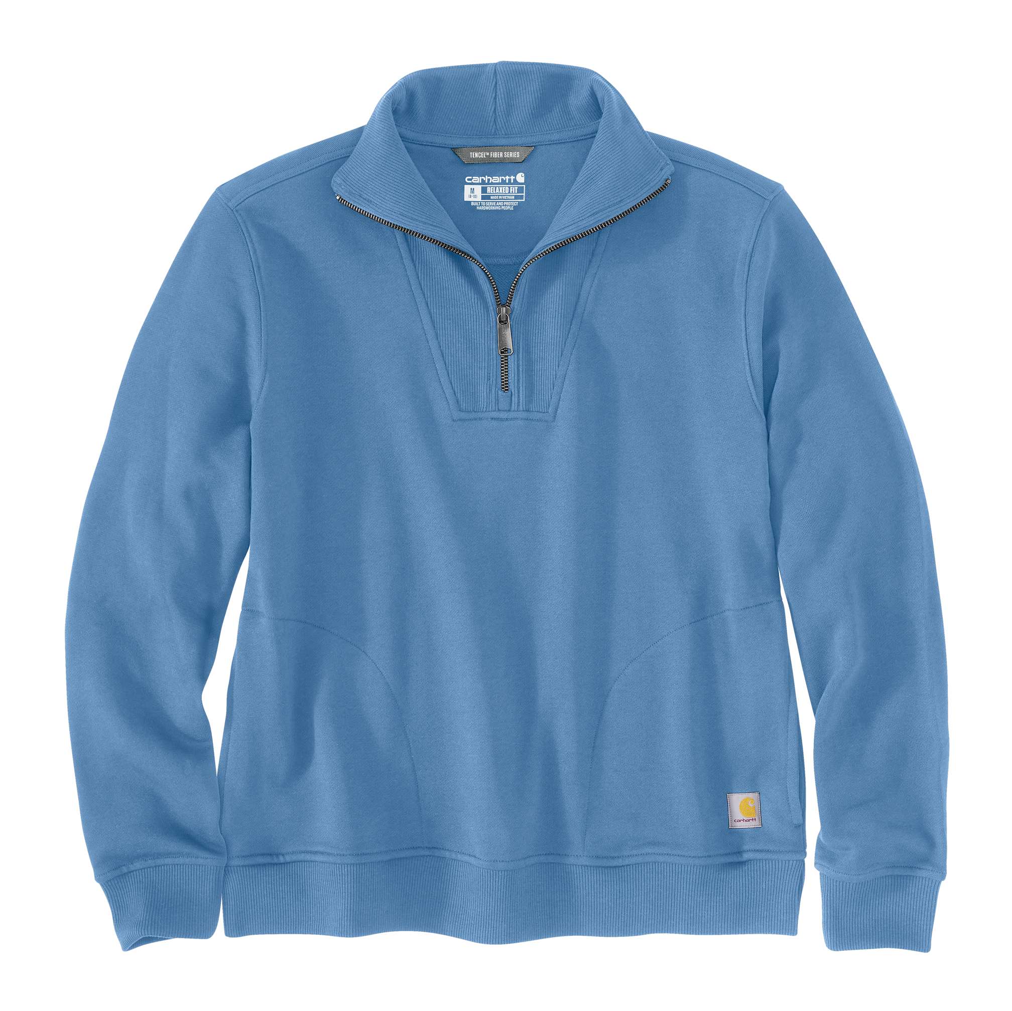 Women's lightweight tencel half-zip pullover sweatshirt