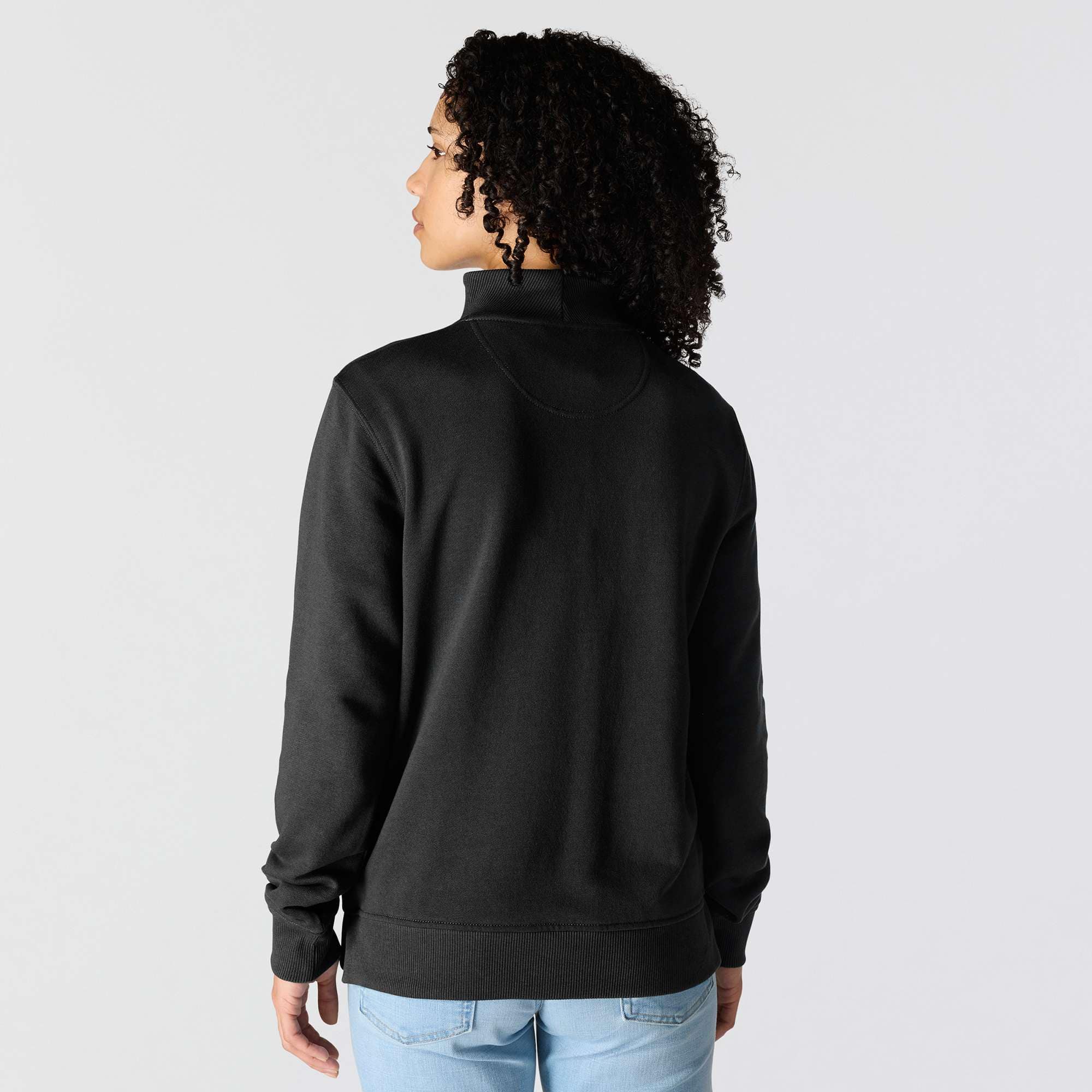 Women's lightweight tencel half-zip pullover sweatshirt