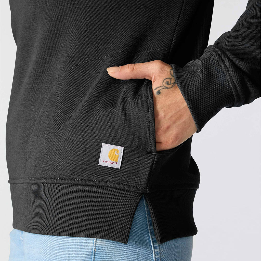 Women's lightweight tencel half-zip pullover sweatshirt