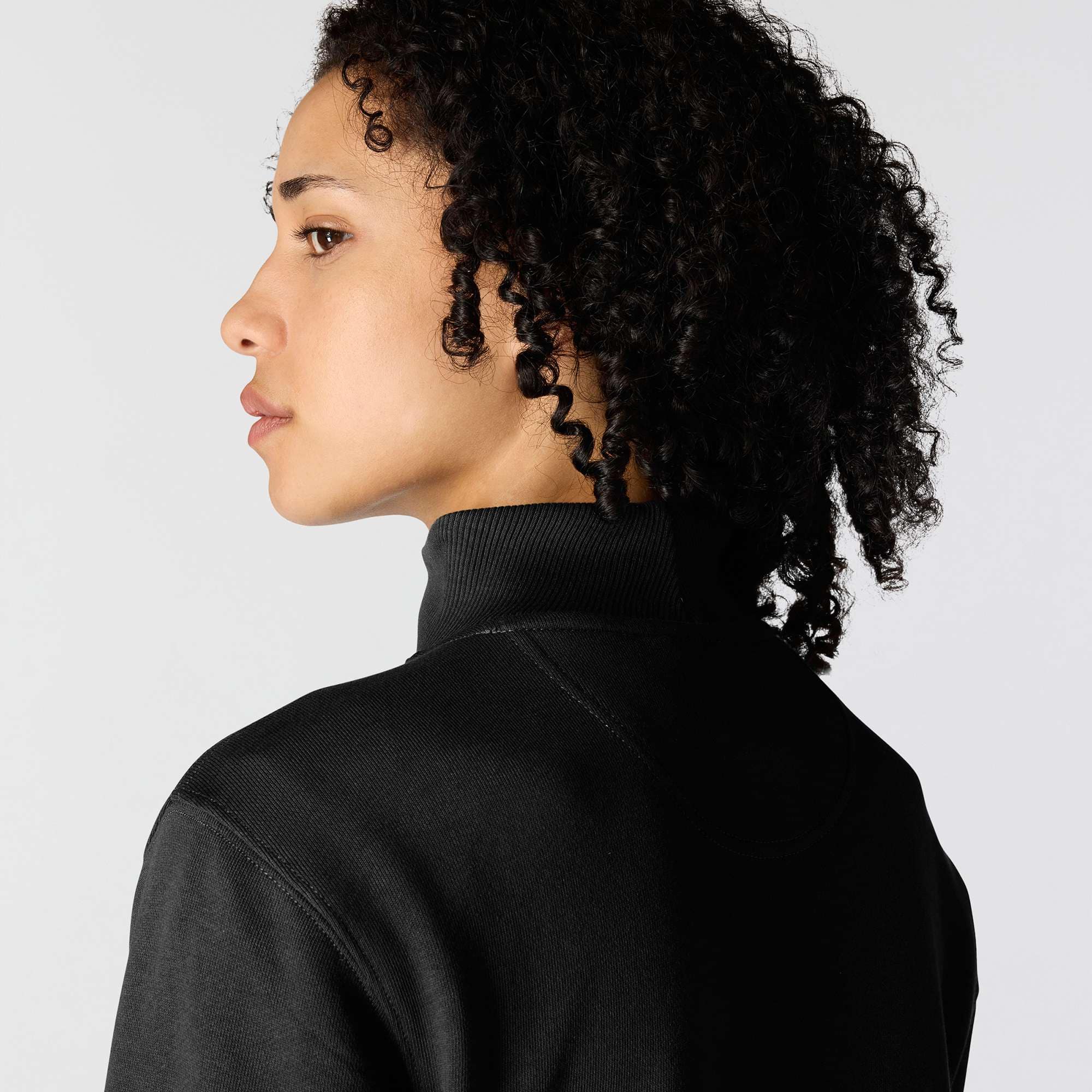 Women's lightweight tencel half-zip pullover sweatshirt
