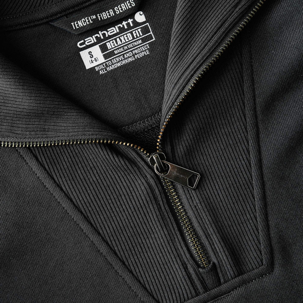 Women's lightweight tencel half-zip pullover sweatshirt