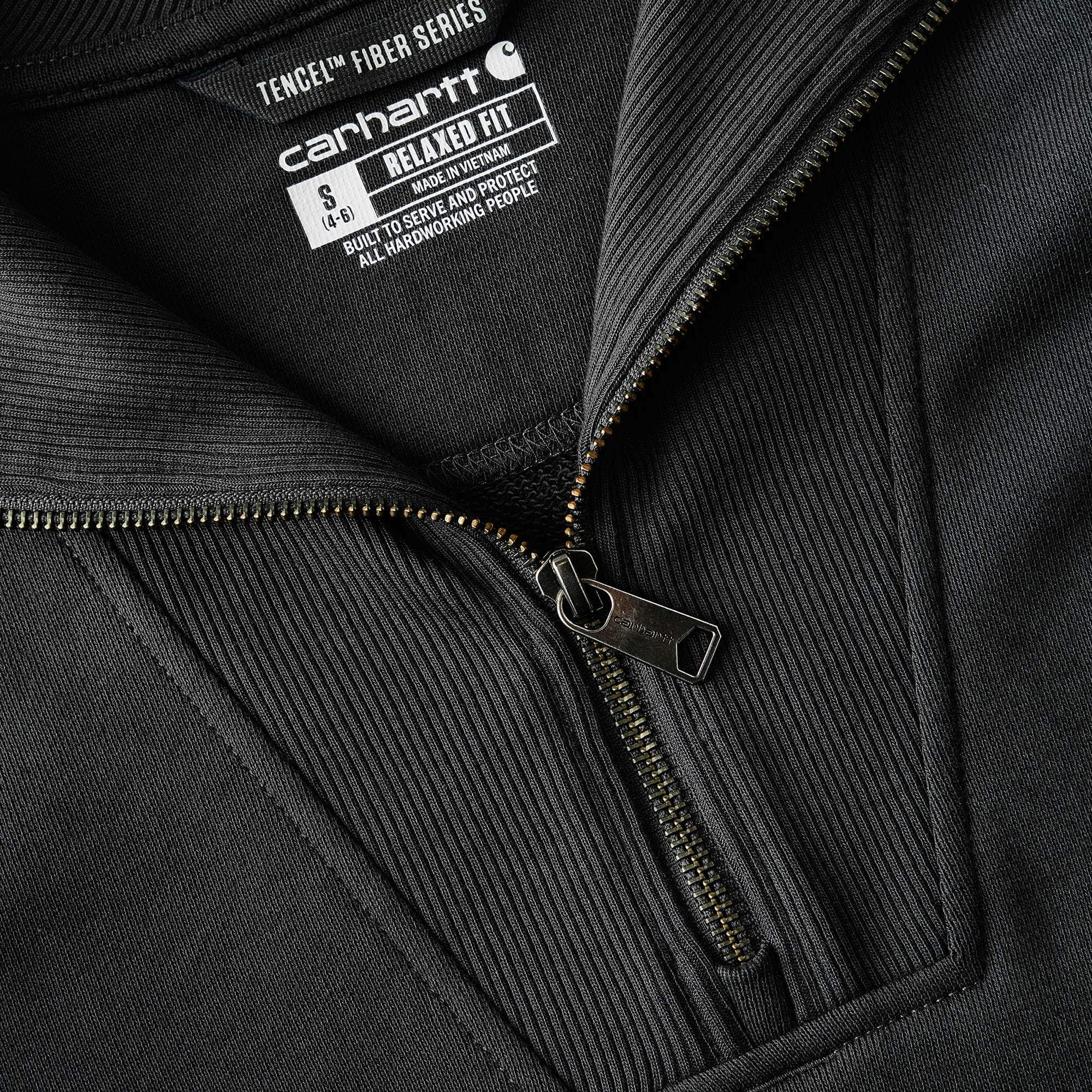 Women's lightweight tencel half-zip pullover sweatshirt