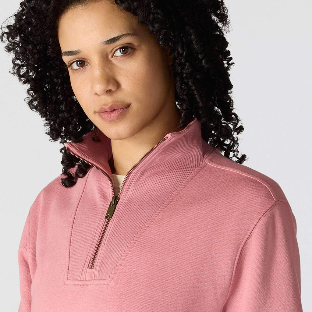 Women's lightweight tencel half-zip pullover sweatshirt