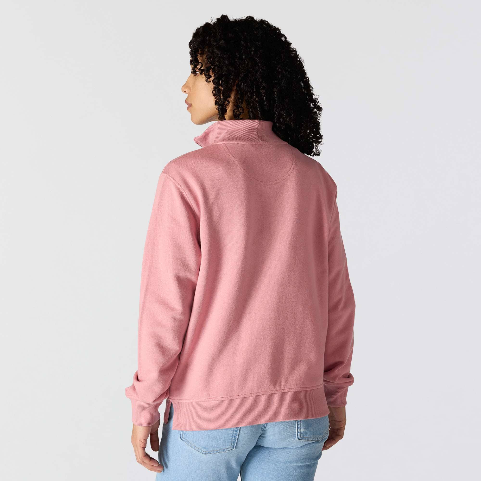 Women's lightweight tencel half-zip pullover sweatshirt