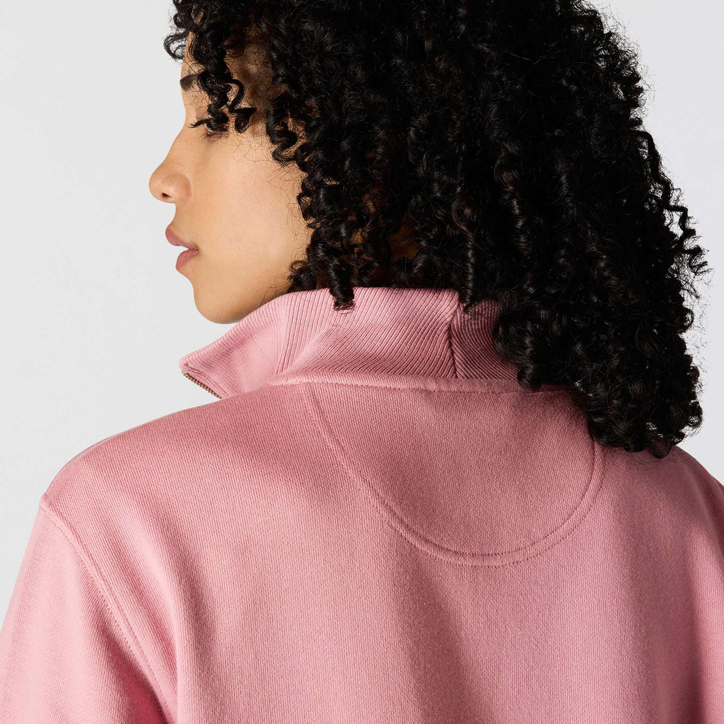 Women's lightweight tencel half-zip pullover sweatshirt
