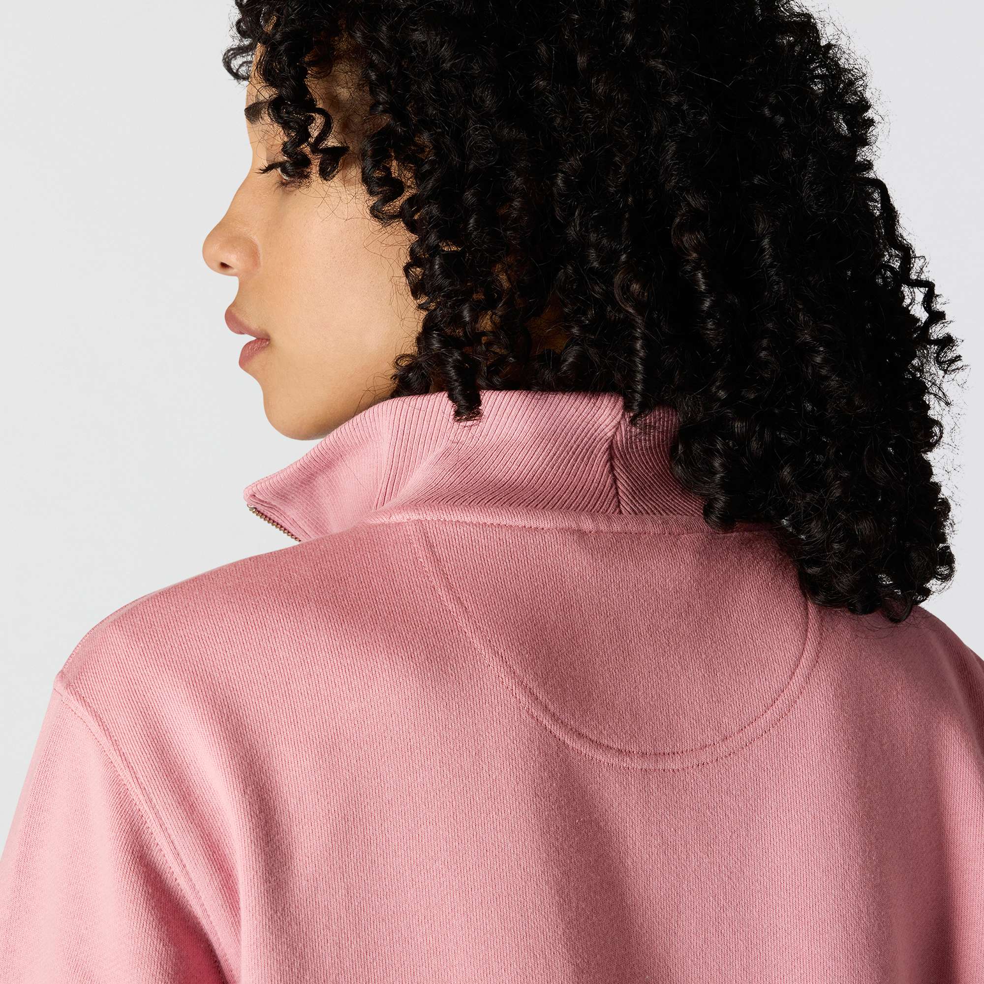 Women's lightweight tencel half-zip pullover sweatshirt