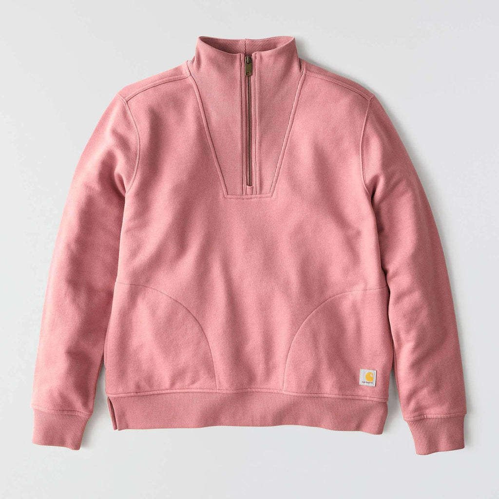Women's lightweight tencel half-zip pullover sweatshirt