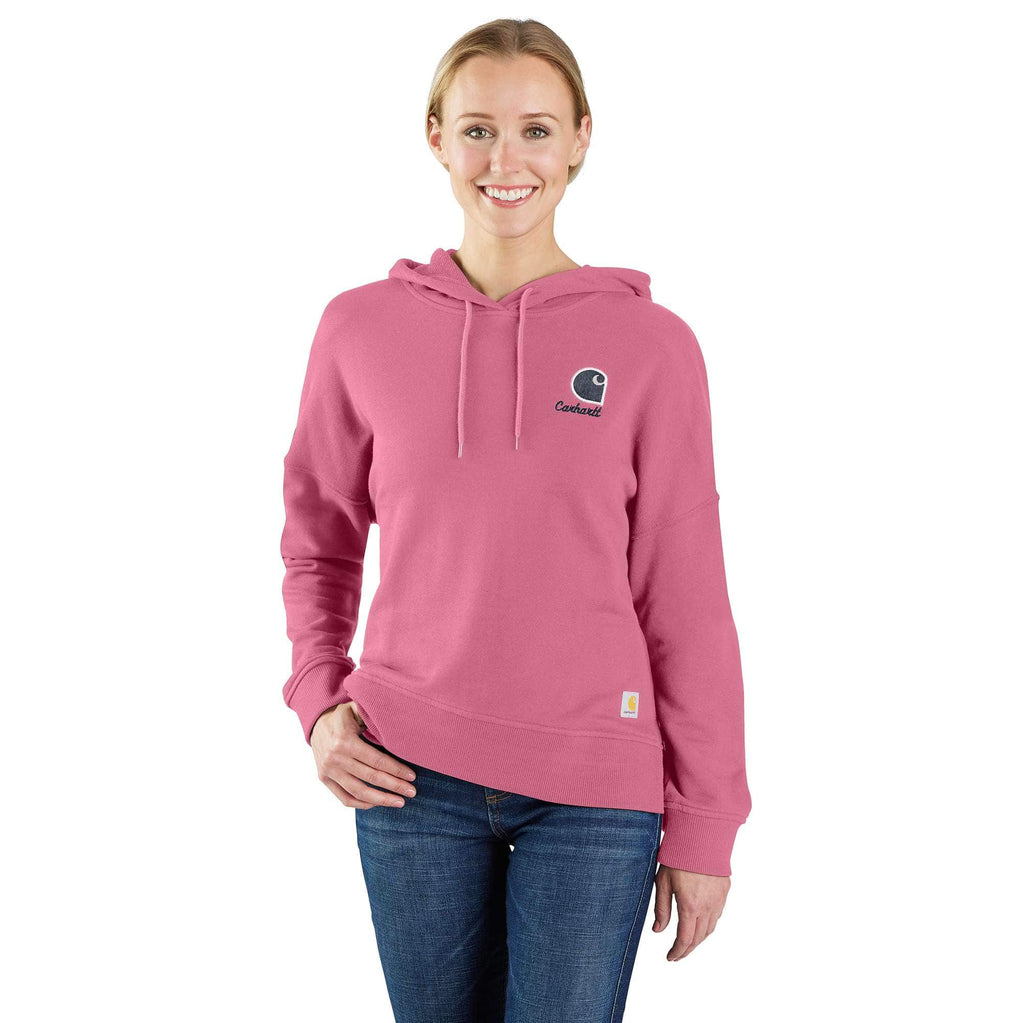 Women's lightweight tencel loose fit logo graphic hoodie