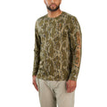 Men's force sun defender upf 50+ camo long sleeve t-shirt - sun protection shirts