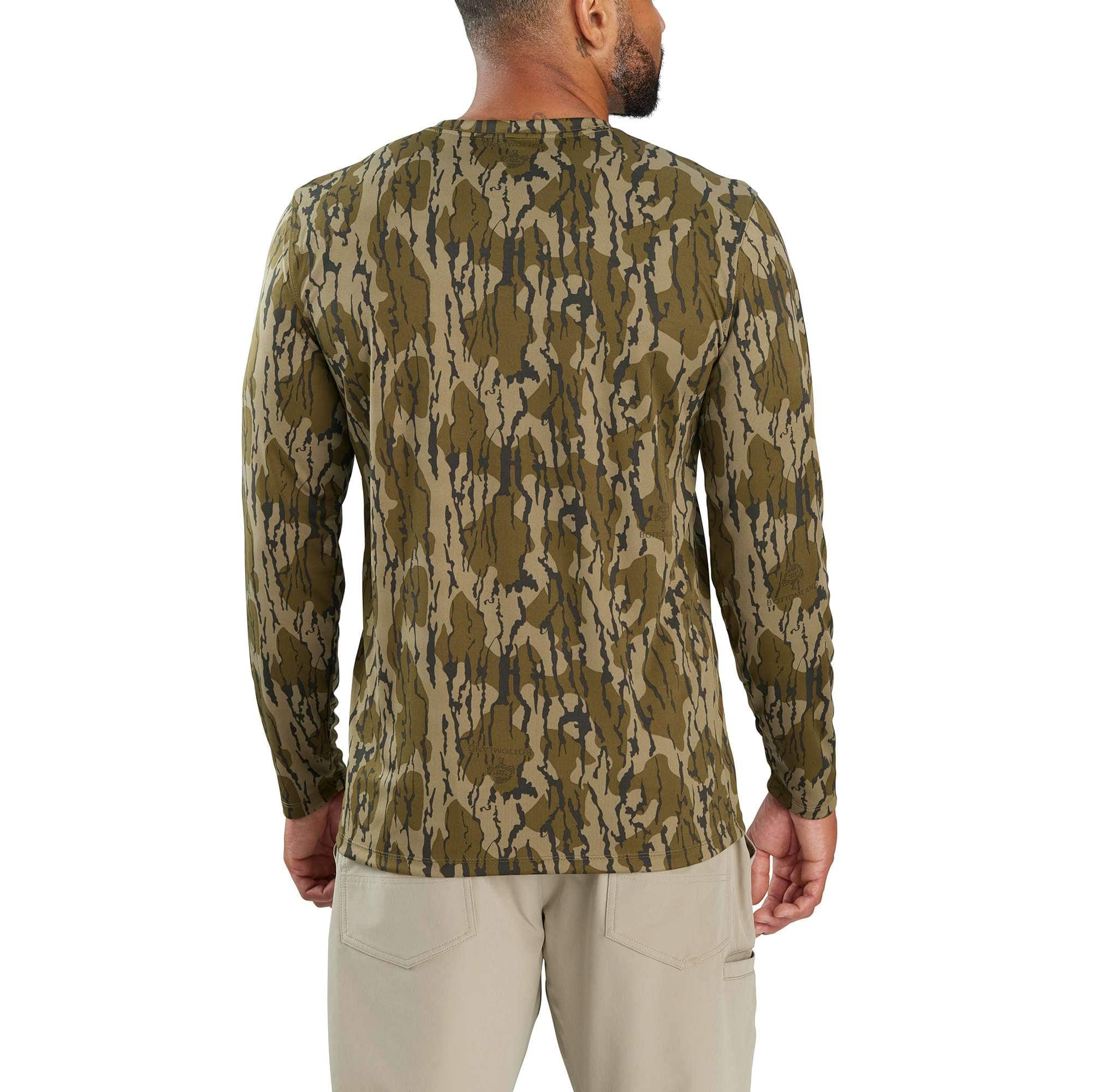 Men's force sun defender upf 50+ camo long sleeve t-shirt - sun protection shirts