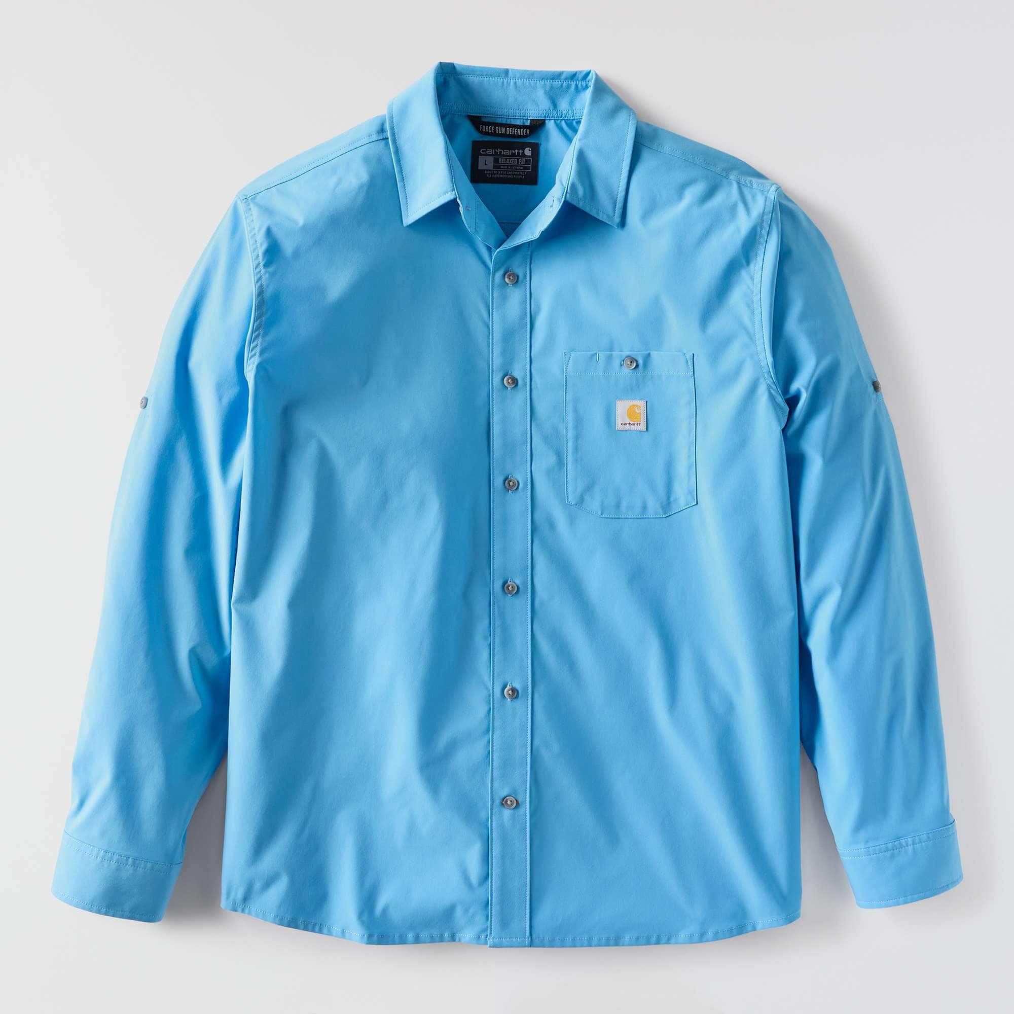 Men's force sun defender™ woven relaxed fit long sleeve shirt - sun protection shirts