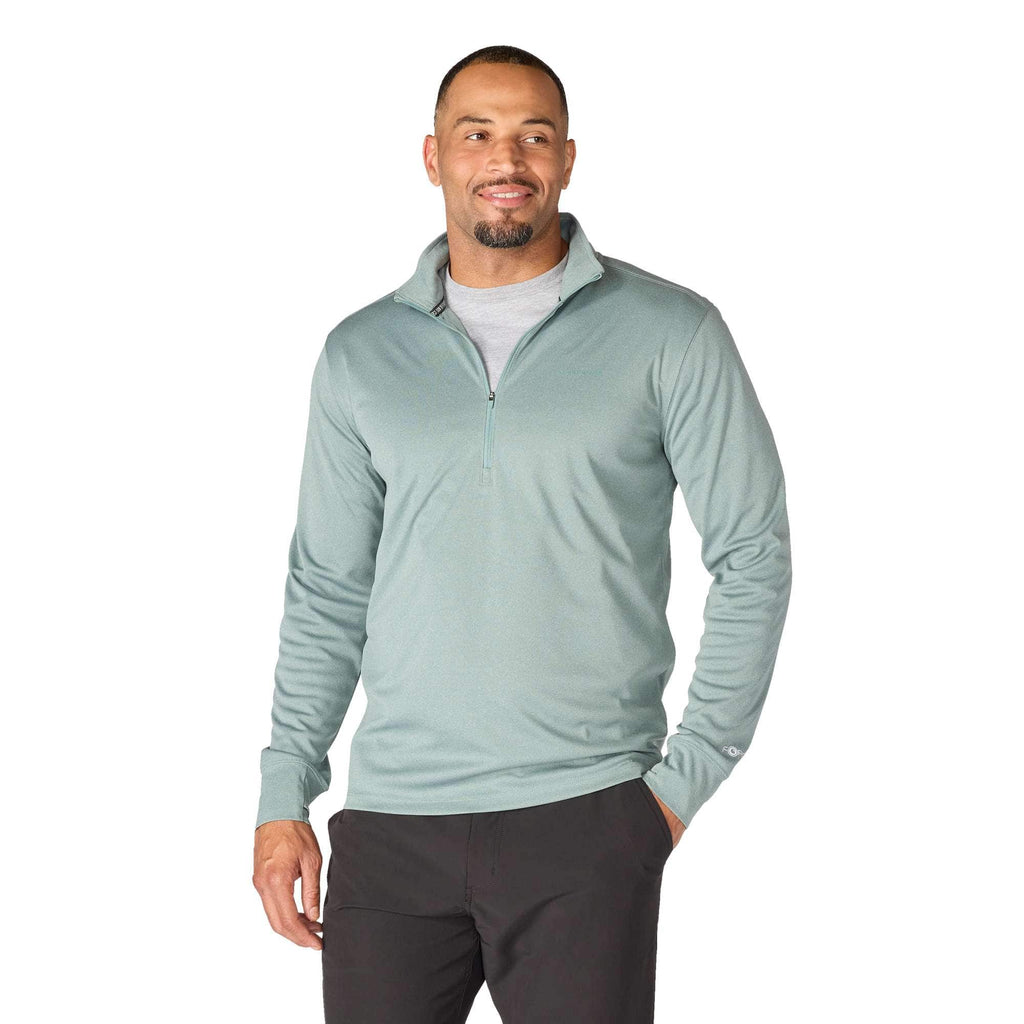 Men's force sun defender upf 50+ moisture wicking half zip pullover - sun protection shirts