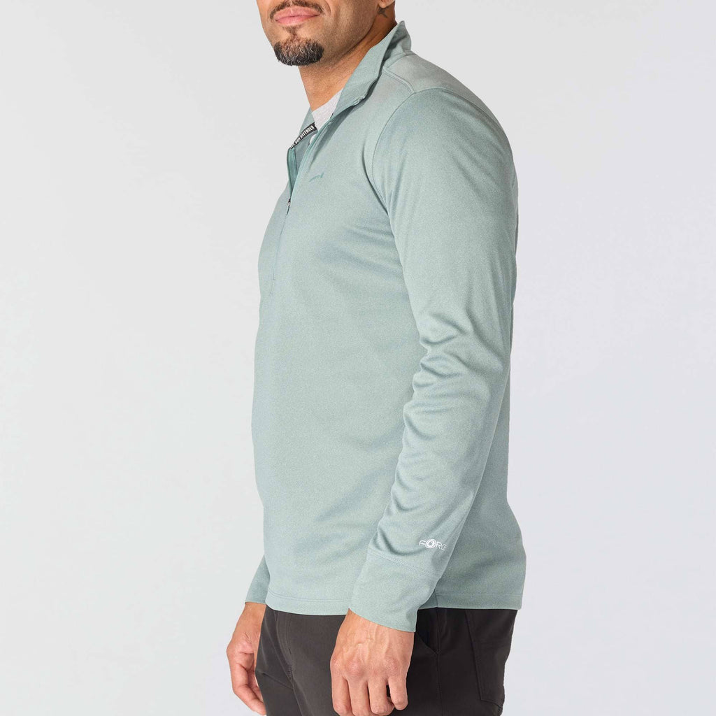 Men's force sun defender upf 50+ moisture wicking half zip pullover - sun protection shirts