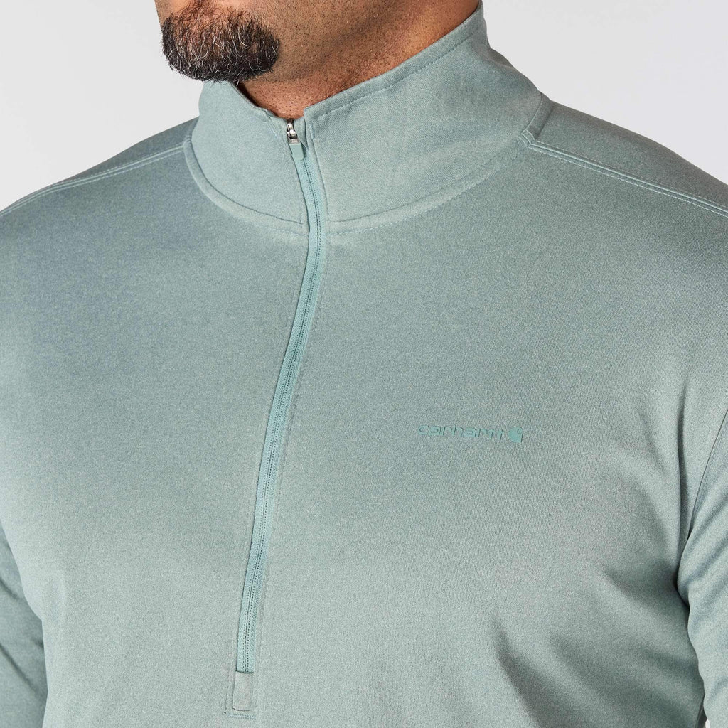 Men's force sun defender upf 50+ moisture wicking half zip pullover - sun protection shirts
