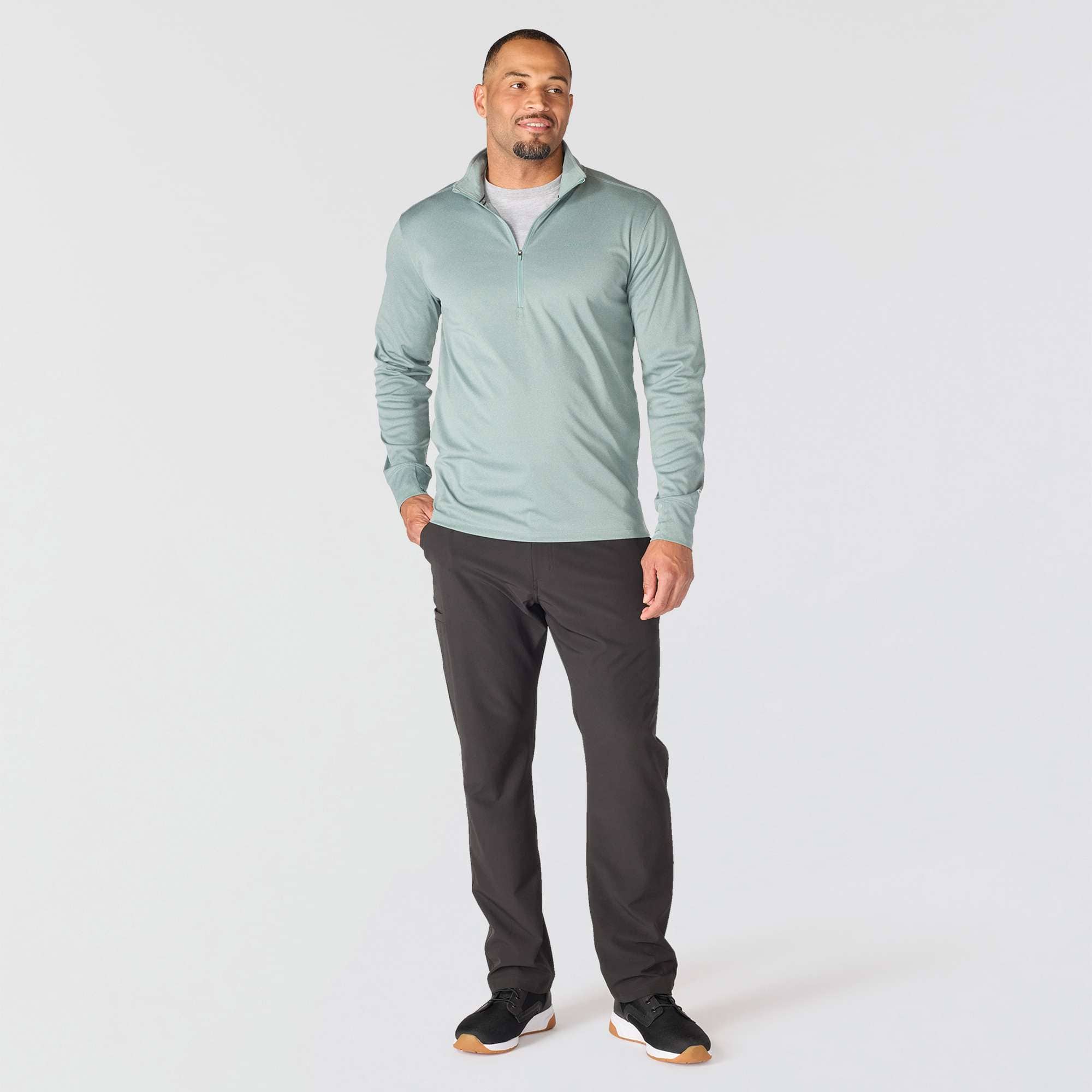 Men's force sun defender upf 50+ moisture wicking half zip pullover - sun protection shirts