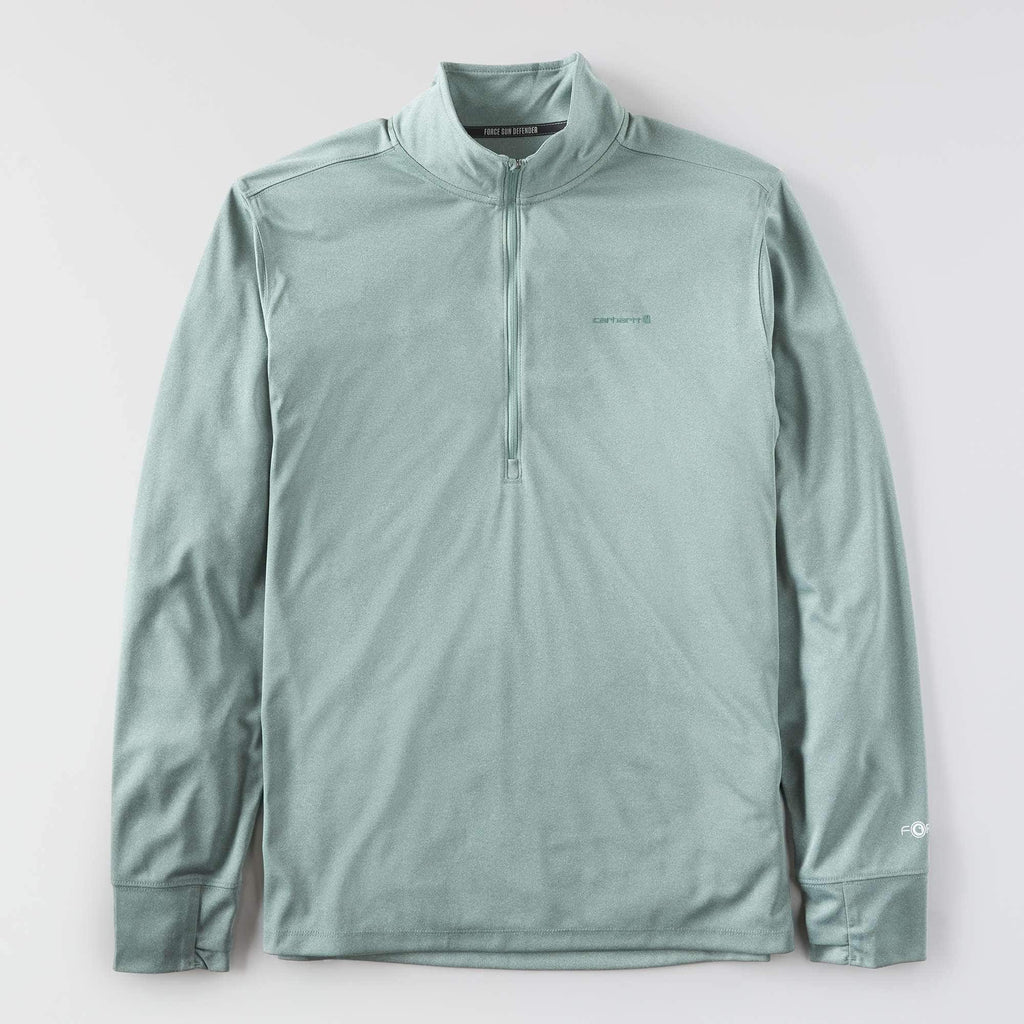 Men's force sun defender upf 50+ moisture wicking half zip pullover - sun protection shirts