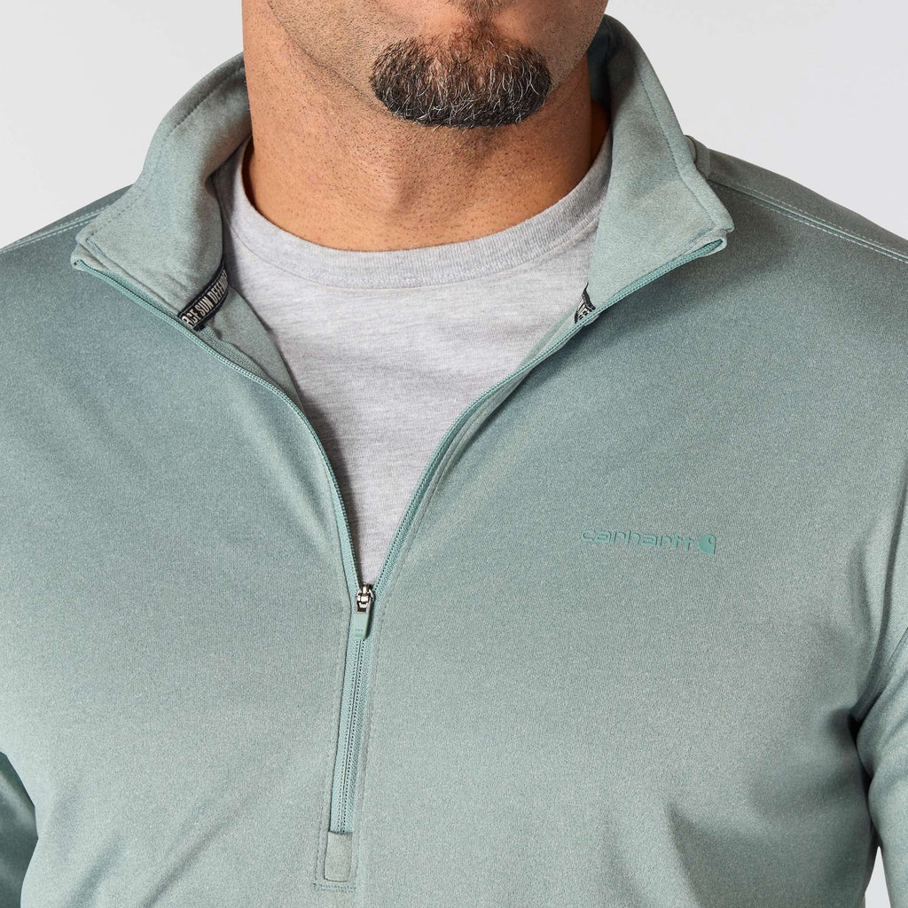Men's force sun defender upf 50+ moisture wicking half zip pullover - sun protection shirts