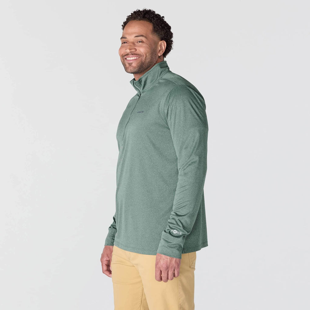 Men's force sun defender upf 50+ moisture wicking half zip pullover - sun protection shirts