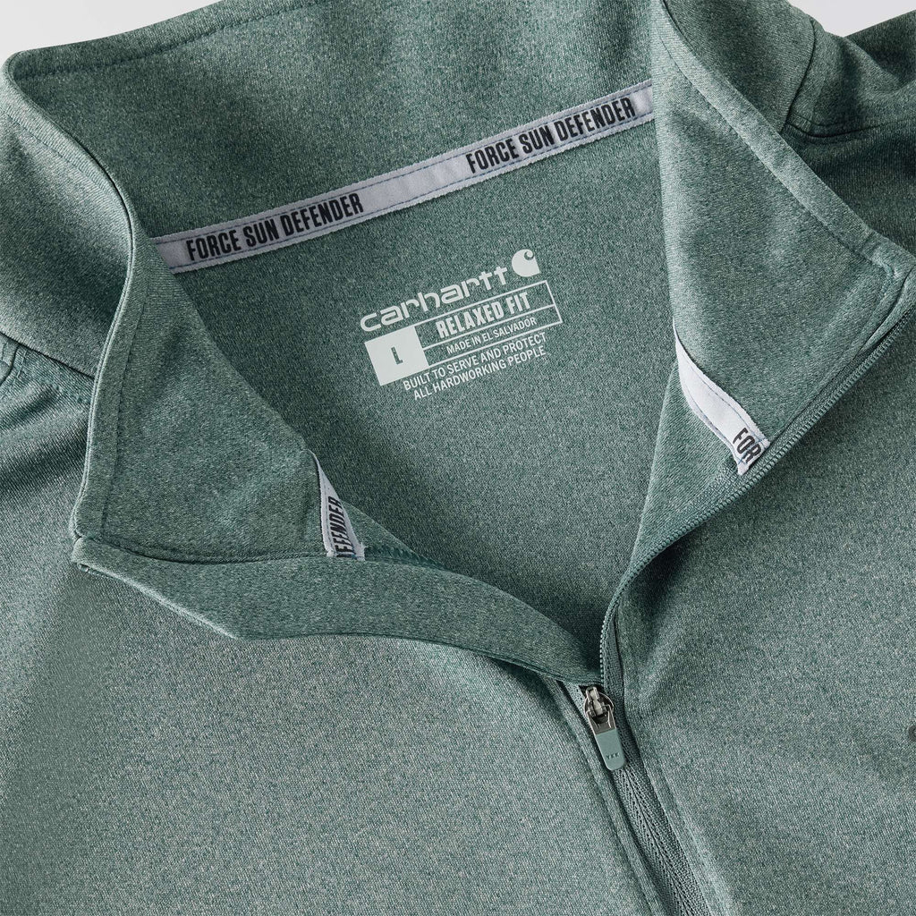 Men's force sun defender upf 50+ moisture wicking half zip pullover - sun protection shirts