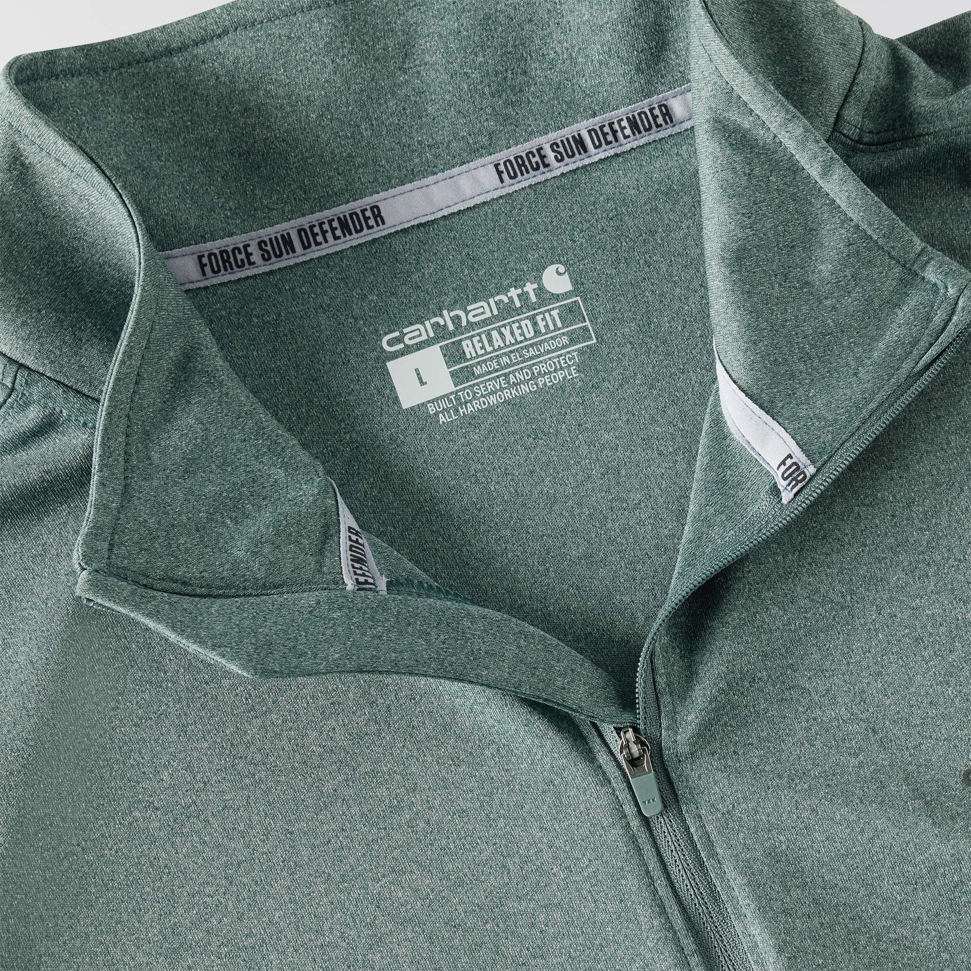 Men's force sun defender upf 50+ moisture wicking half zip pullover - sun protection shirts