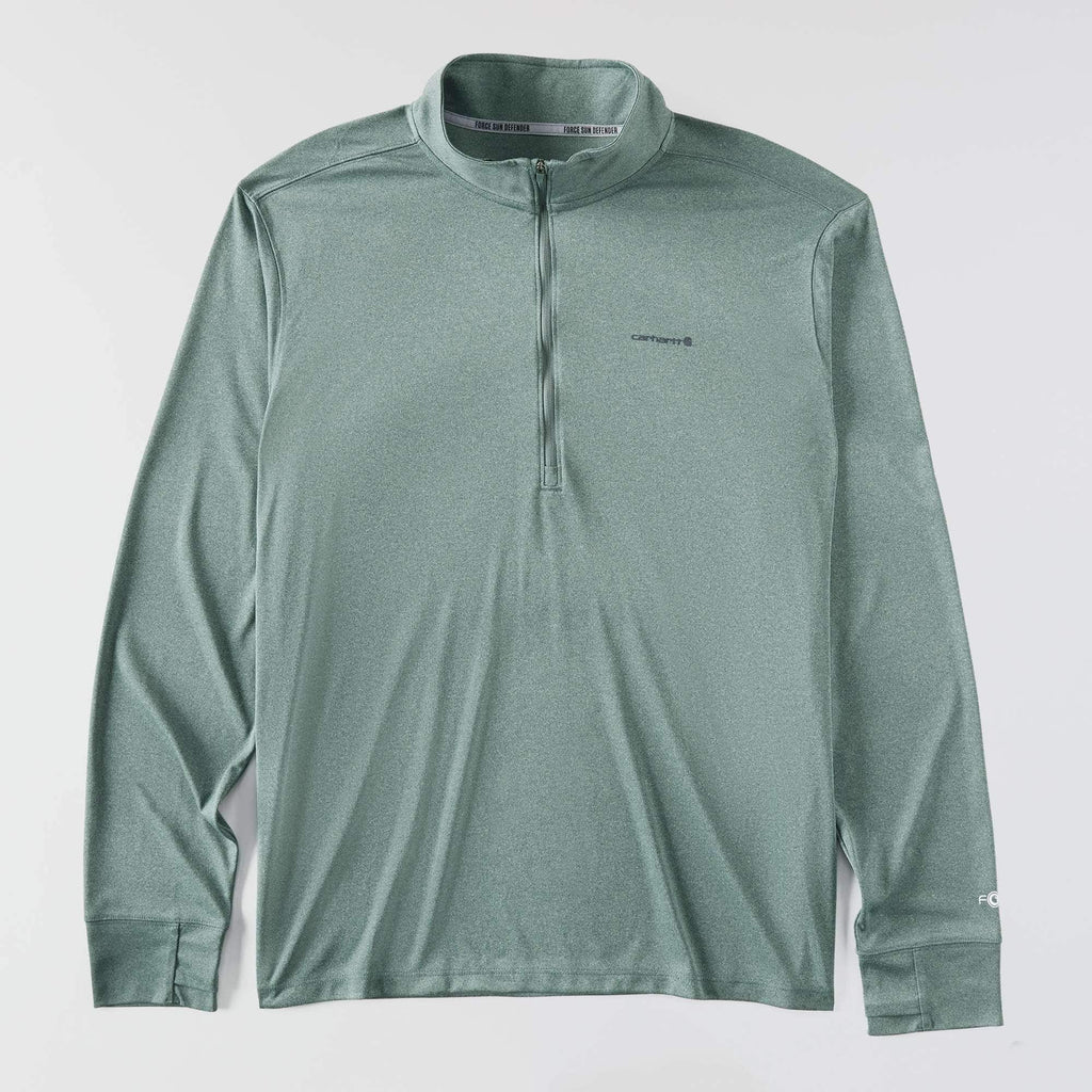 Men's force sun defender upf 50+ moisture wicking half zip pullover - sun protection shirts