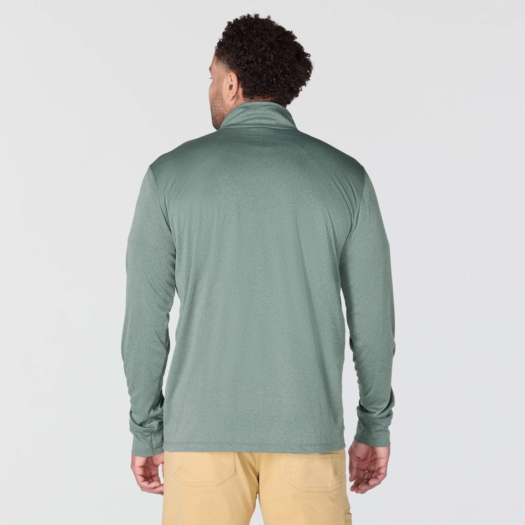 Men's force sun defender upf 50+ moisture wicking half zip pullover - sun protection shirts