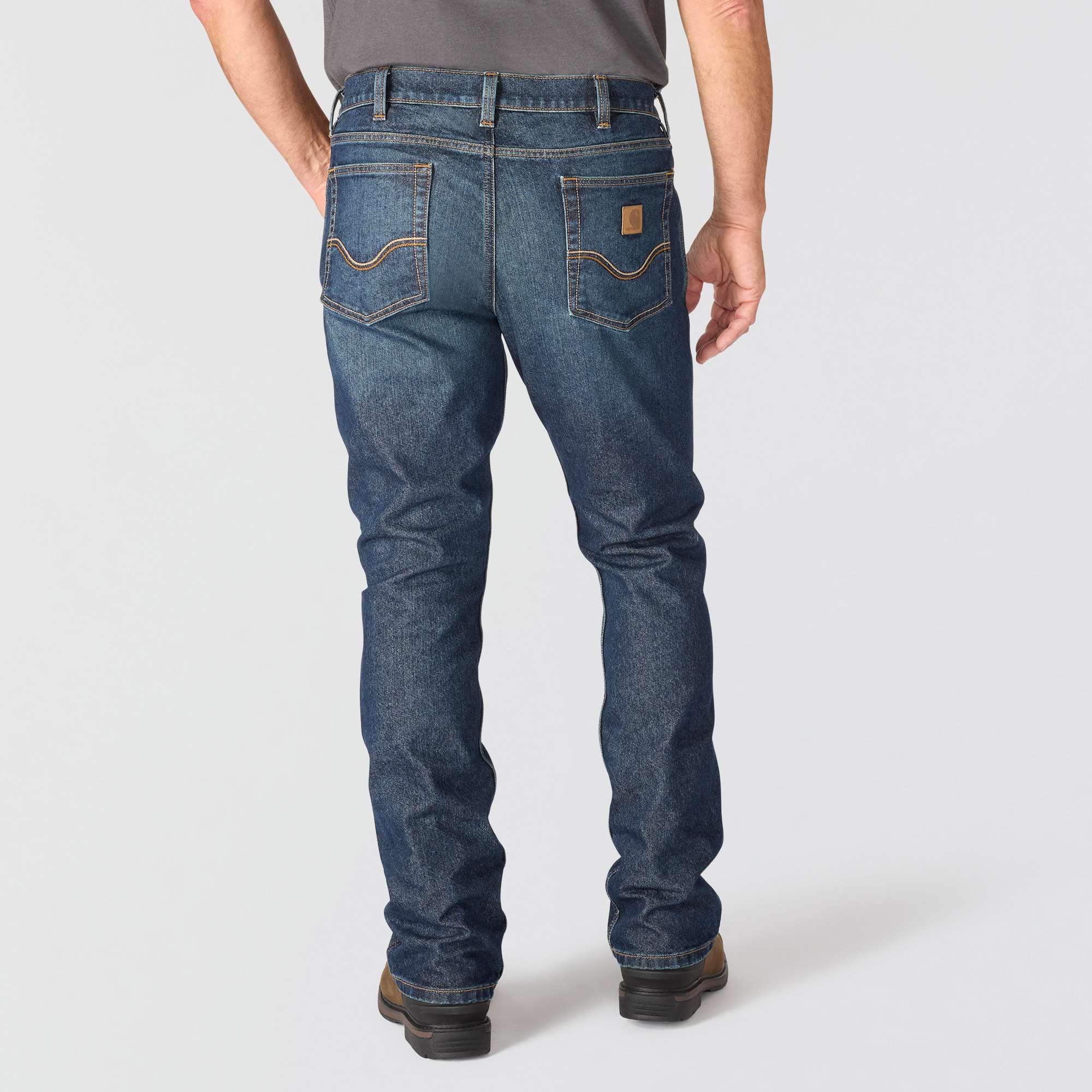 Men's relaxed bootcut rugged flex work jeans