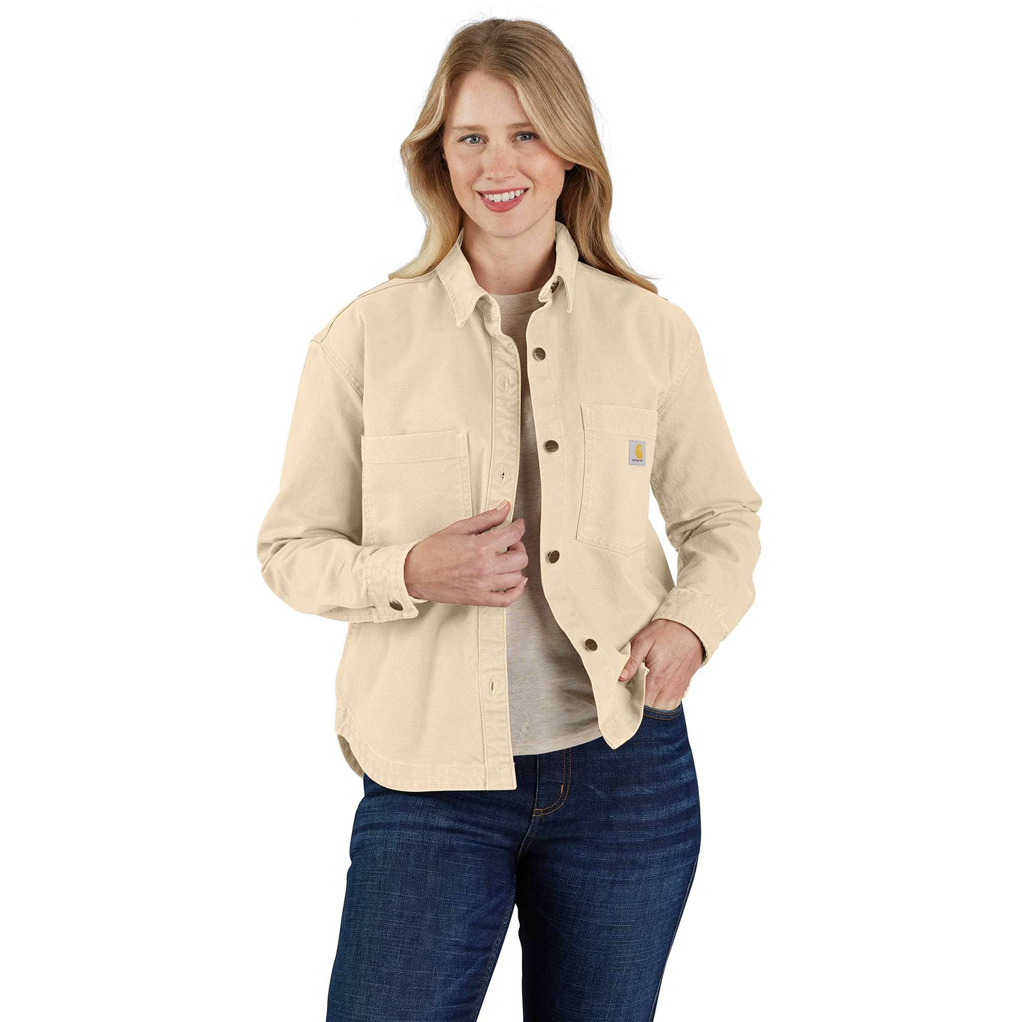 Women's montana rugged flex® loose fit heavyweight duck overshirt