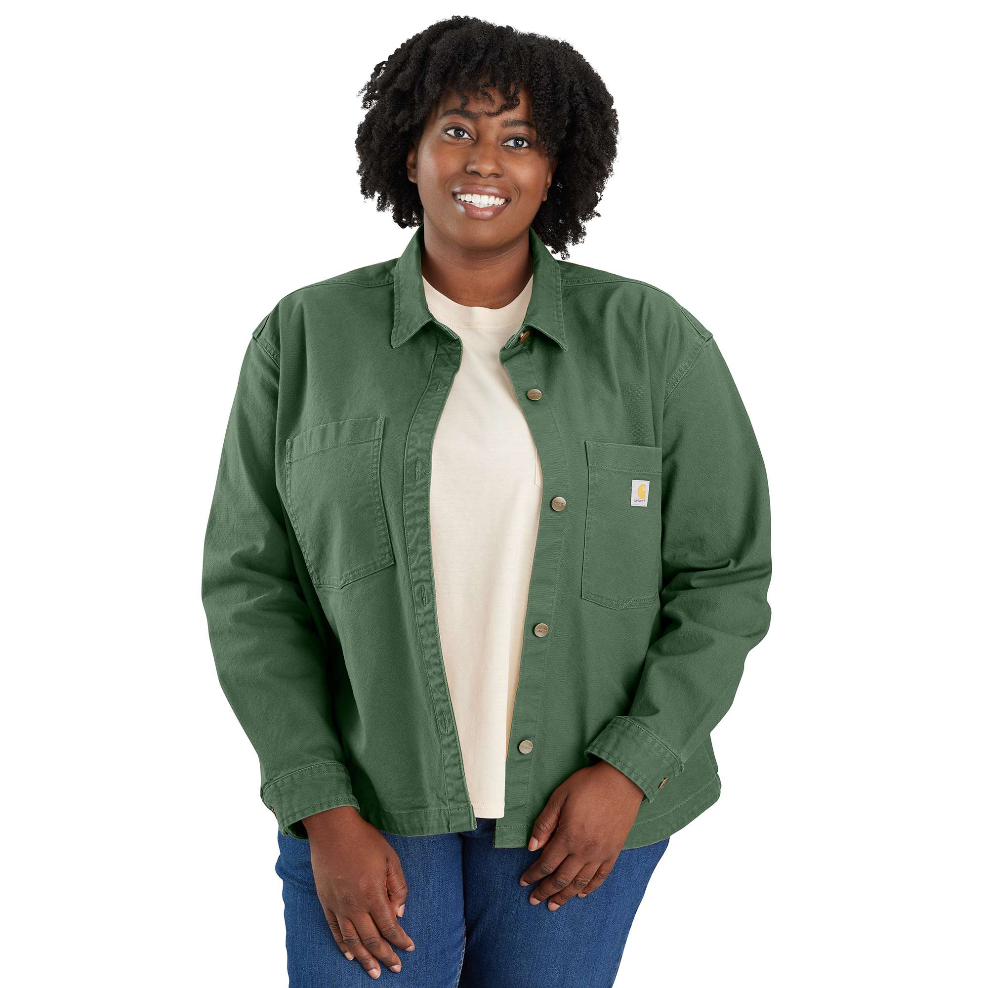 Women's montana rugged flex® loose fit heavyweight duck overshirt