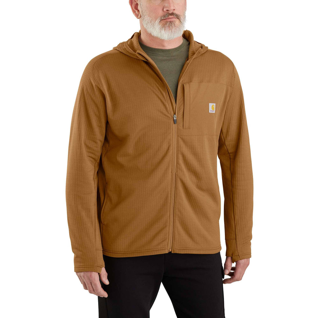 Men's force fleece-lined moisture wicking zip up hoodie