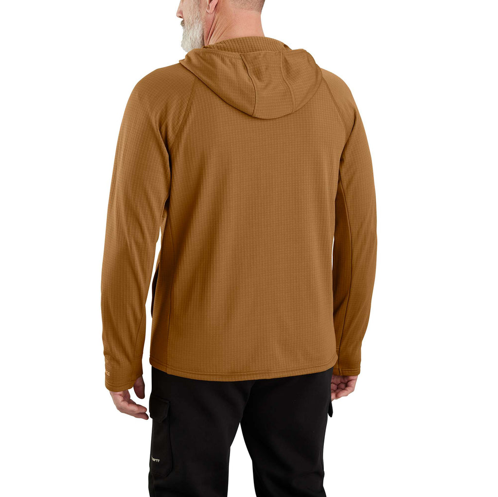 Men's force fleece-lined moisture wicking zip up hoodie