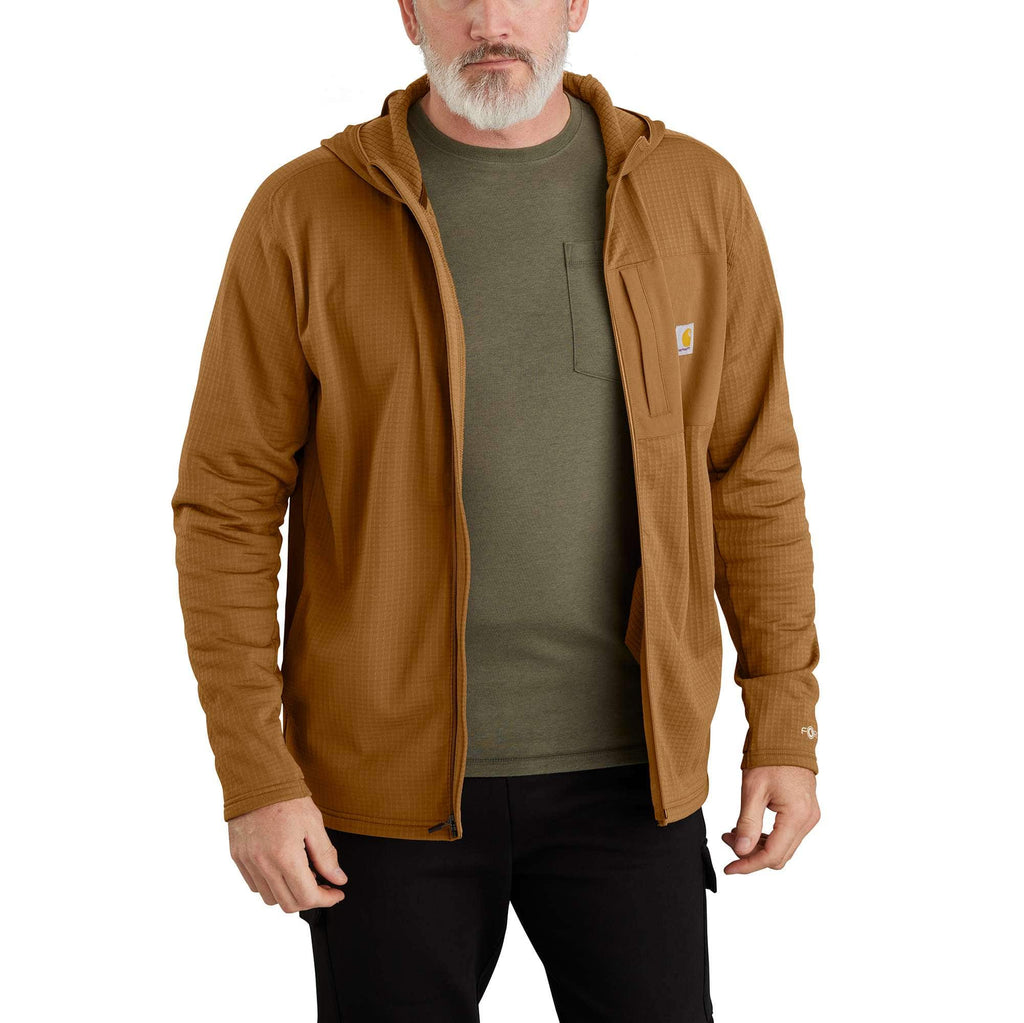 Men's force fleece-lined moisture wicking zip up hoodie