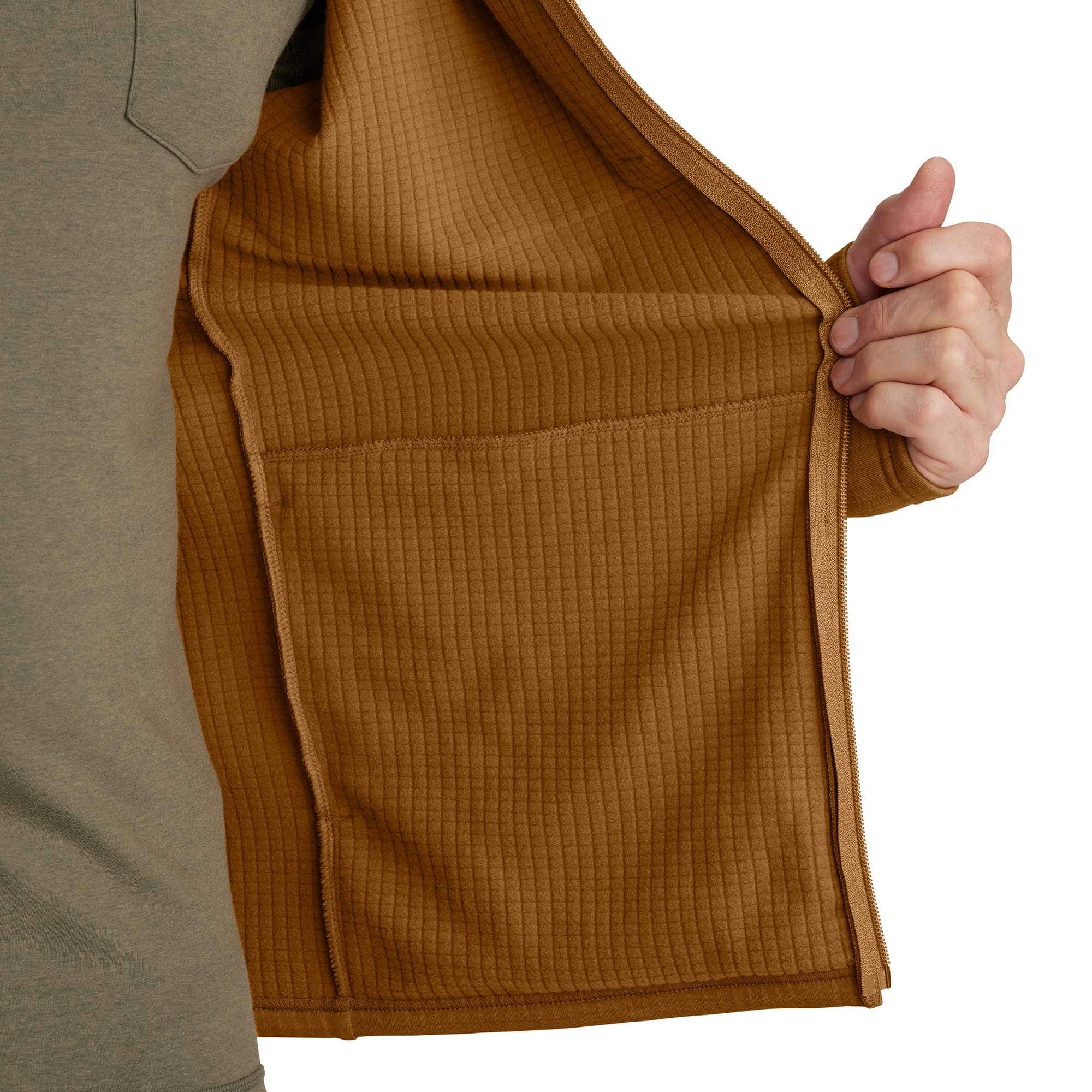 Men's force fleece-lined moisture wicking zip up hoodie