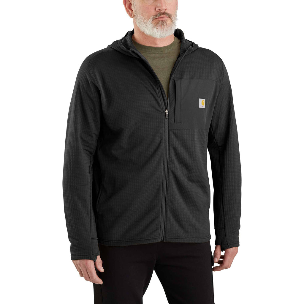 Men's force fleece-lined moisture wicking zip up hoodie