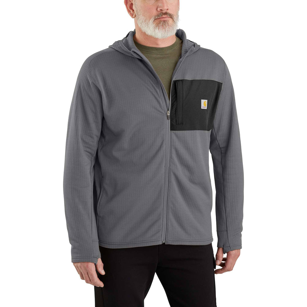 Men's force fleece-lined moisture wicking zip up hoodie