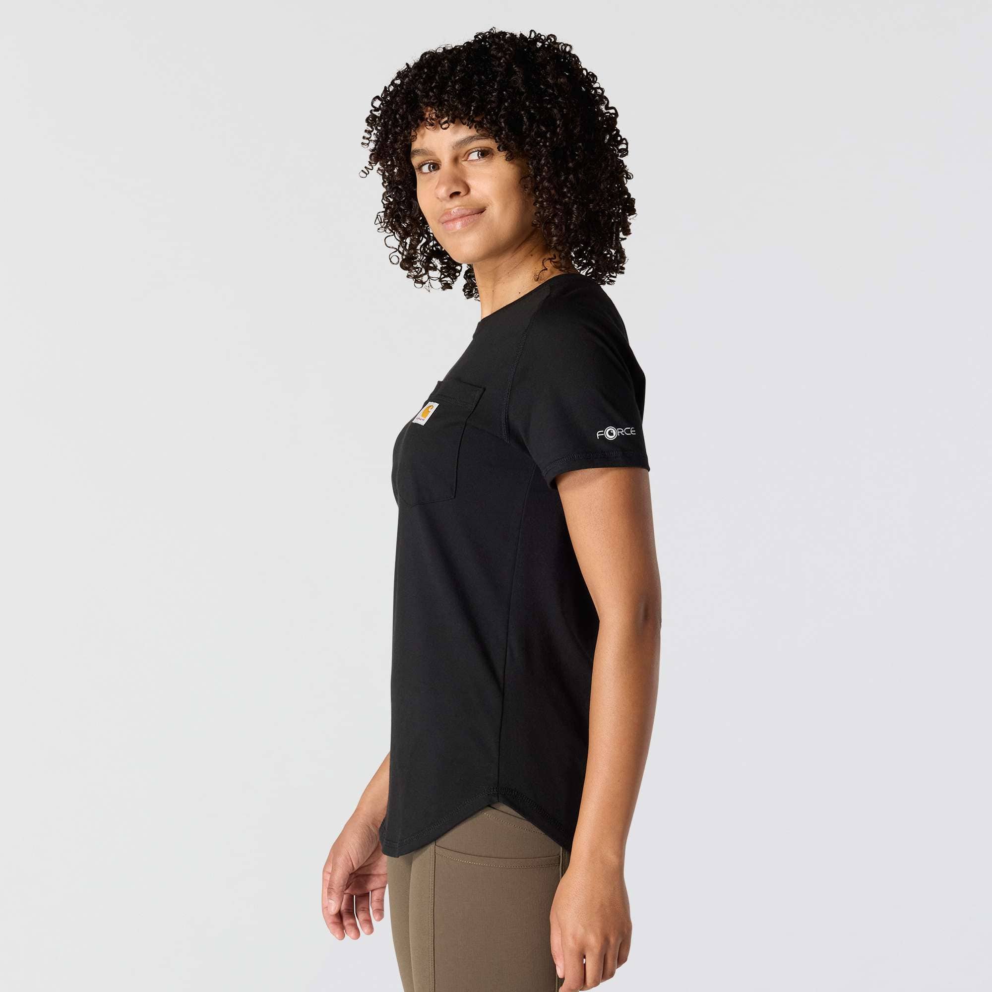 Women's force relaxed fit moisture wicking pocket t-shirt