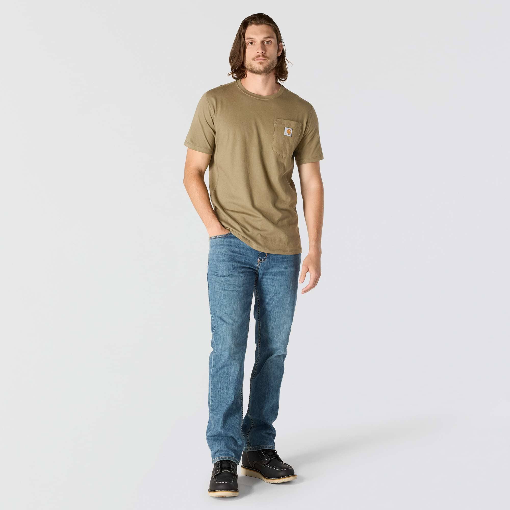 Men's force relaxed fit moisture wicking pocket t-shirt
