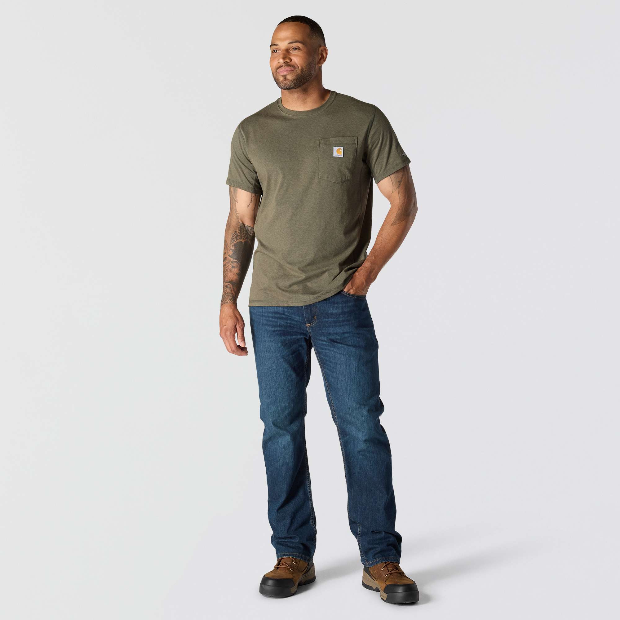 Men's force relaxed fit moisture wicking pocket t-shirt