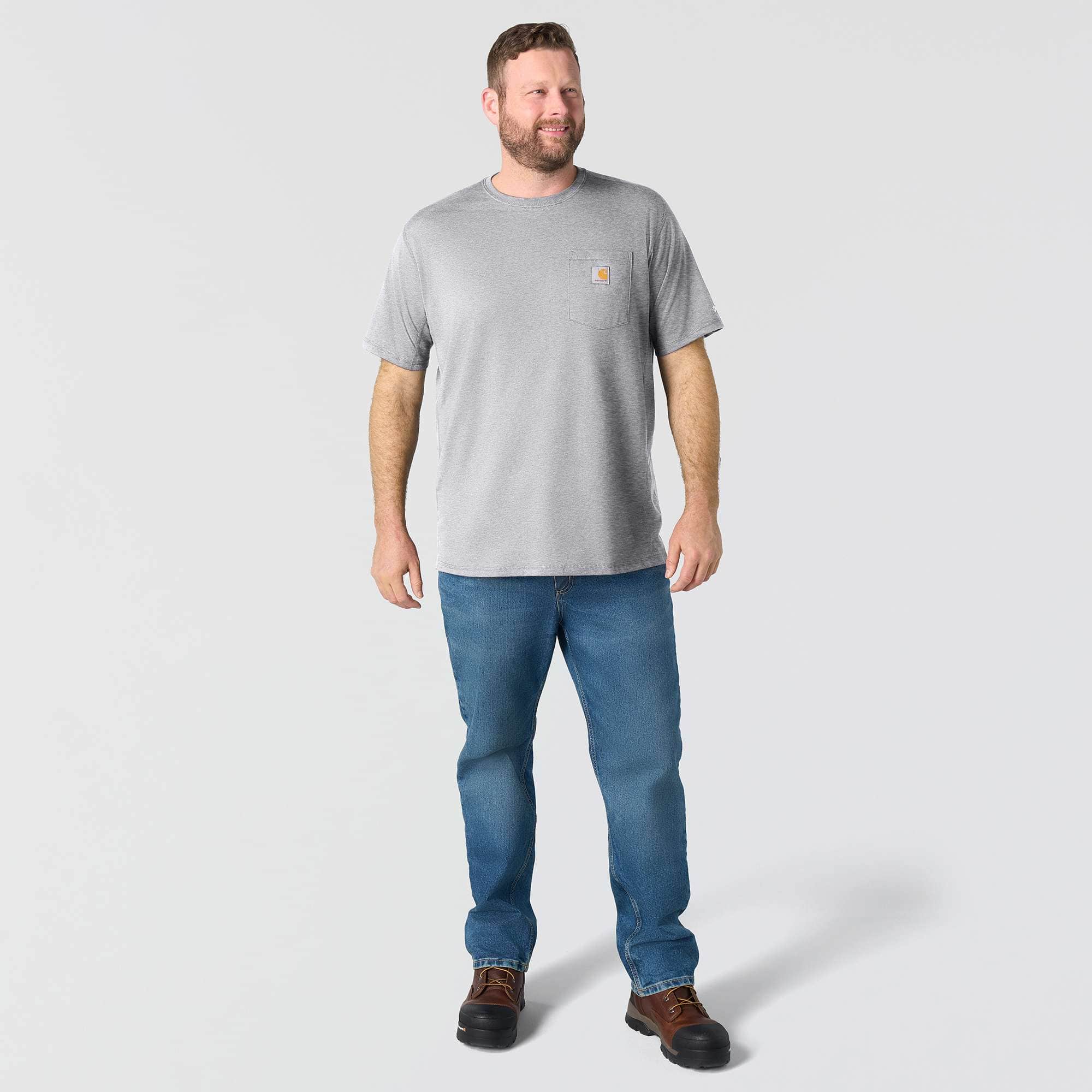 Men's force relaxed fit moisture wicking pocket t-shirt