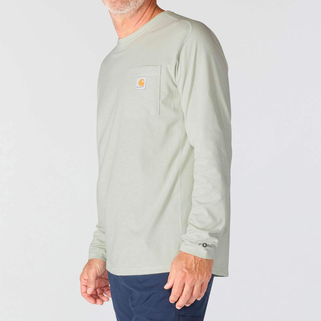 Men's force long sleeve moisture wicking pocket t-shirt