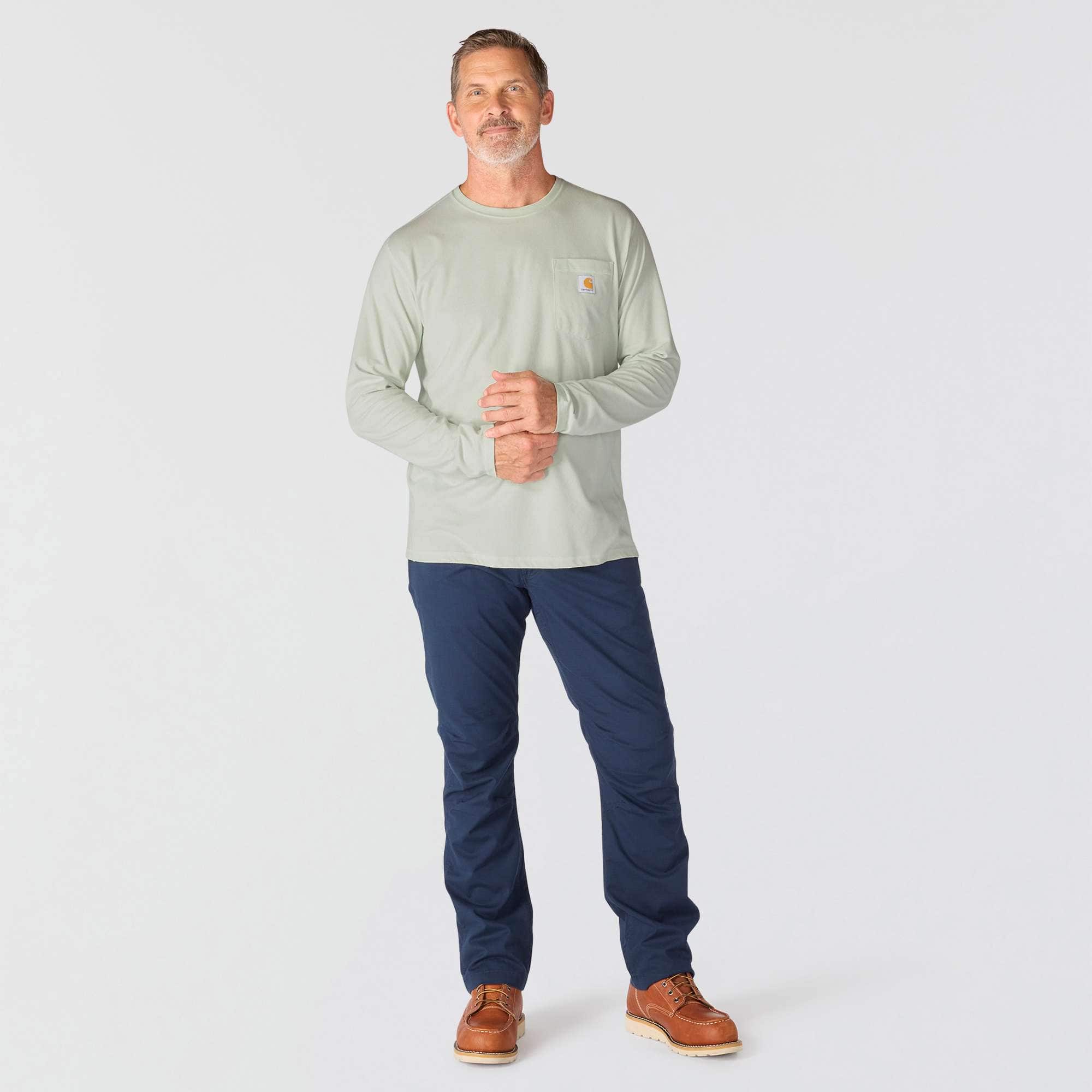 Men's force long sleeve moisture wicking pocket t-shirt