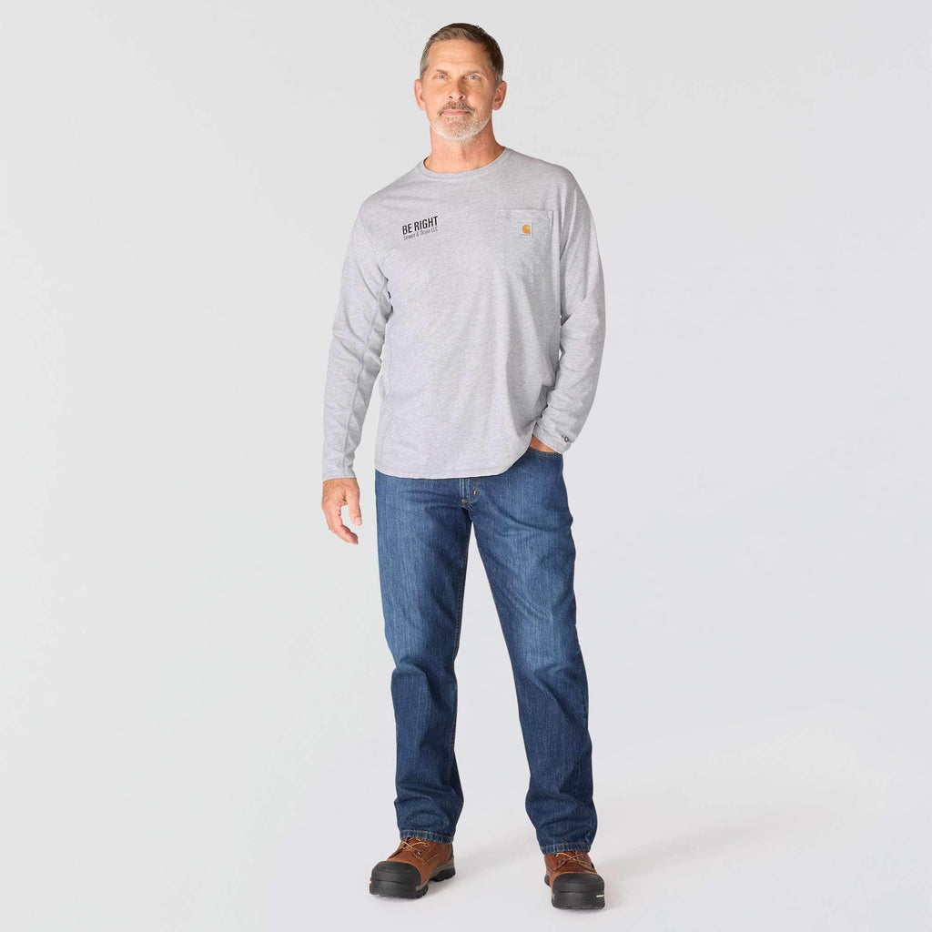 Men's force long sleeve moisture wicking pocket t-shirt
