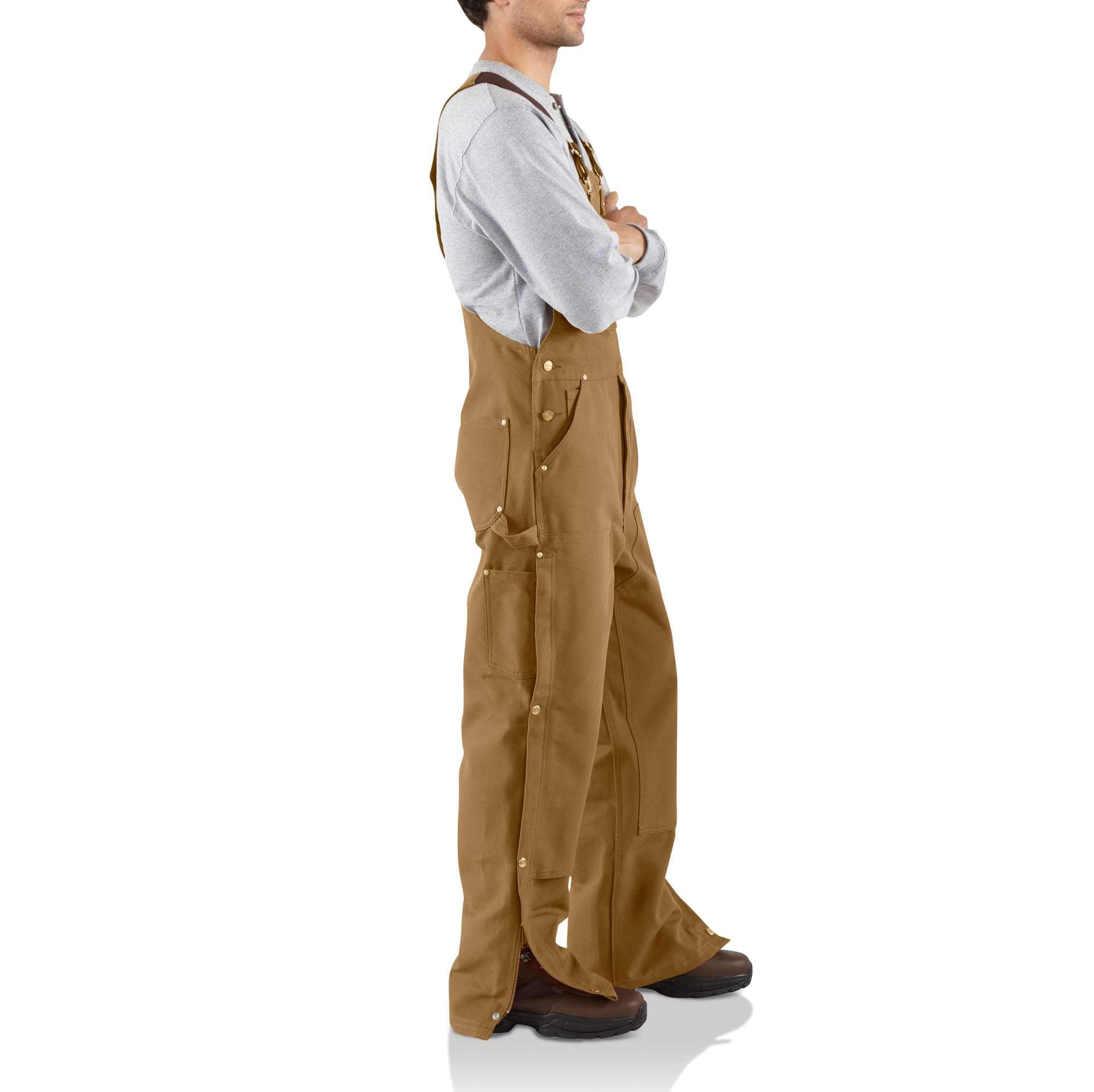 Men's loose fit firm duck bib overalls
