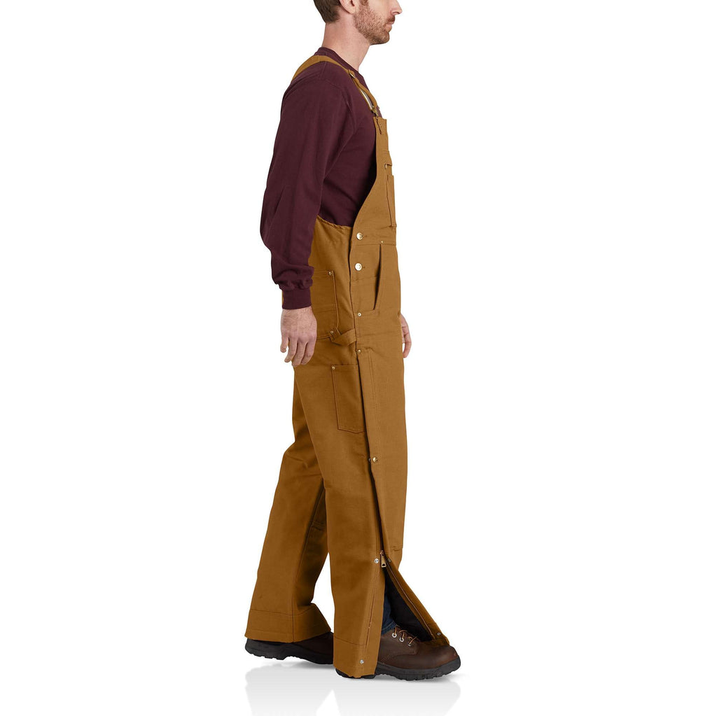 Men's loose fit firm duck insulated bib overalls