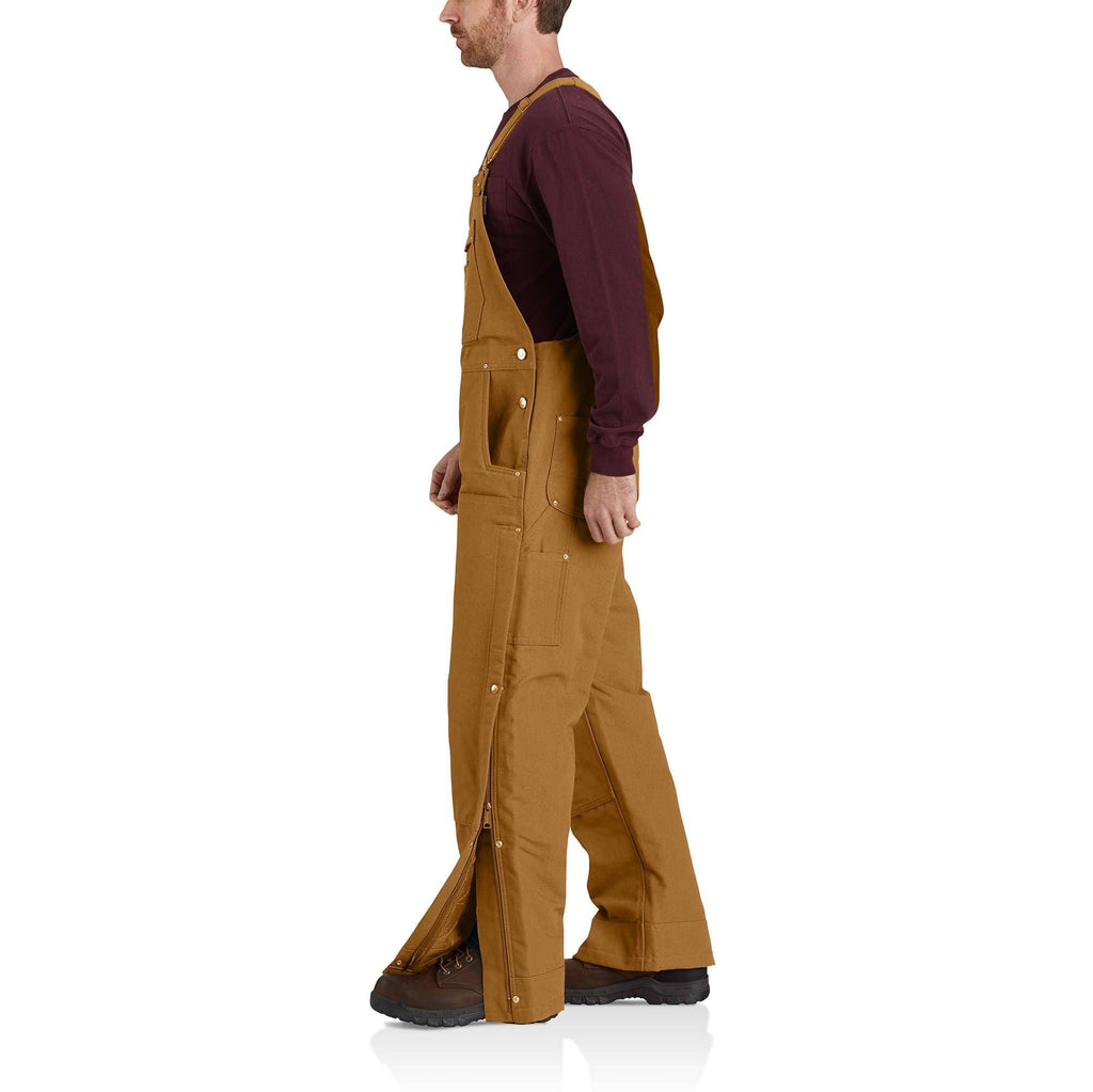 Men's loose fit firm duck insulated bib overalls